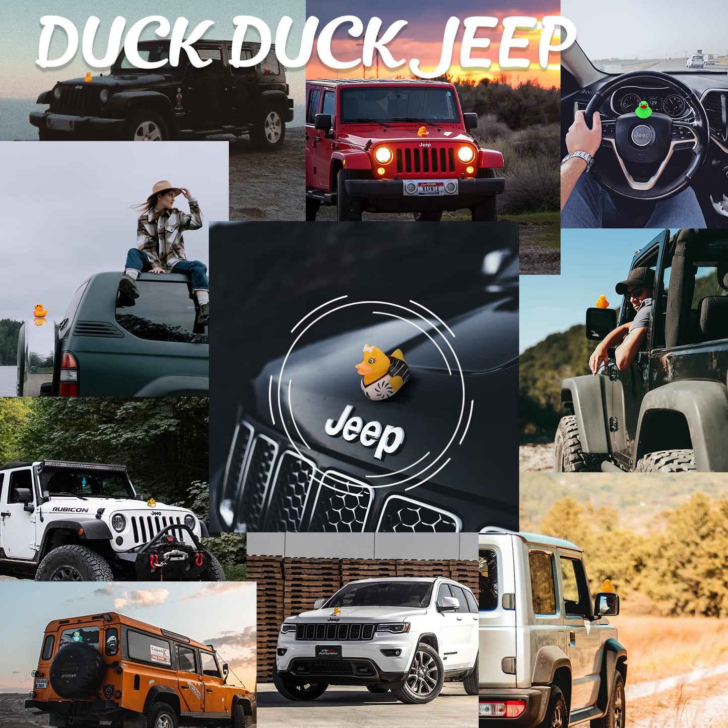 50 Pack Rubber Ducks for Kids Bath Toys and Jeep Ducks for Ducking, Rubber Ducks in Bulk for Kids, Baby Showers Accessories, Birthday Gifts and Summer Pool Party