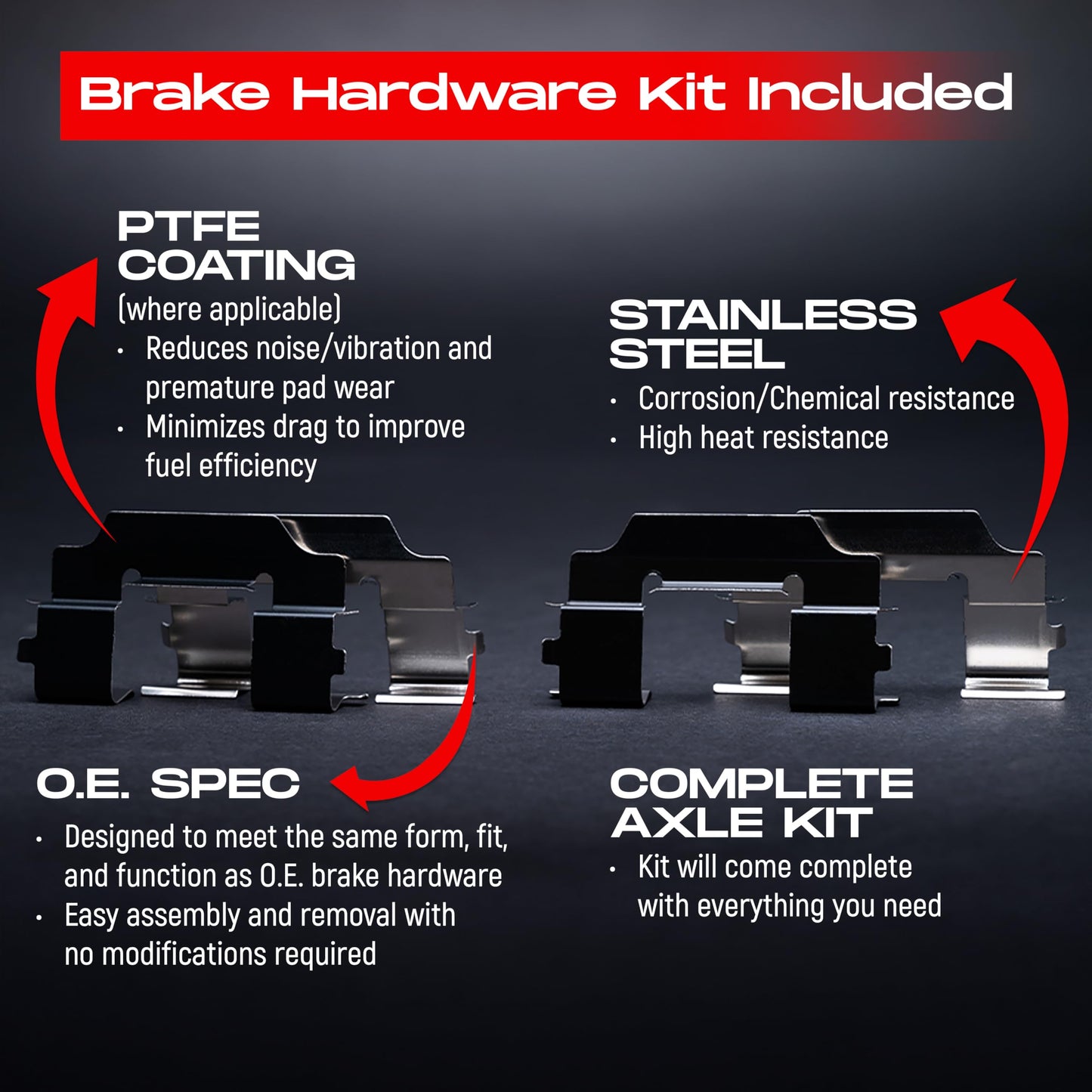 R1 Concepts Front and Rear Brake Kit For 2017-2019 Nissan Qashqai; 2014-2022 Nissan Rogue S, SL, SV, Sport S, Sport SV 4-Door| Blank Brake Rotors and Ceramic Brake Pads| Hardware included