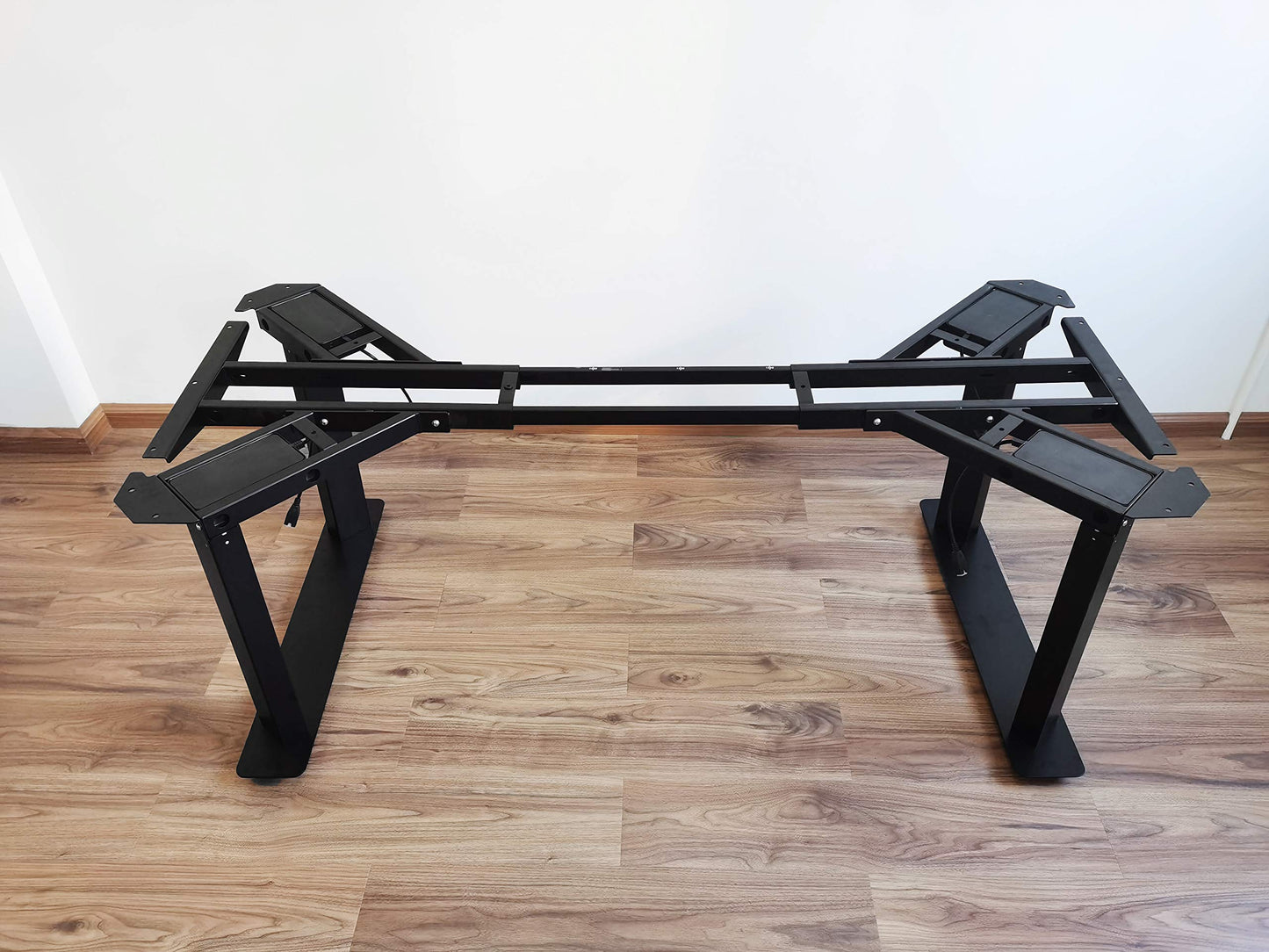 VWINDESK VJ401 Four Legs(Columns) Electric Height Adjustable Standing Desk Frame Only W/Four Motors, Ergonomic Sit Stand Up Height Adjustable Steel Base with Digital Memory Keypad (Black)