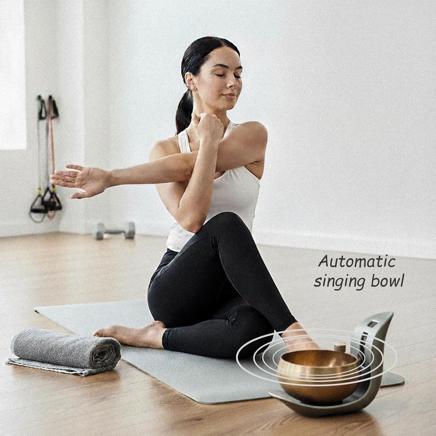 Automatic Singing Bowl – Hands-Free Sound Healing Bowl for Meditation, Yoga, Mindfulness, Energy Healing, Deep Relaxation & Sleep,Auto-Striking Himalayan Singing Bowl with Resonant Tone