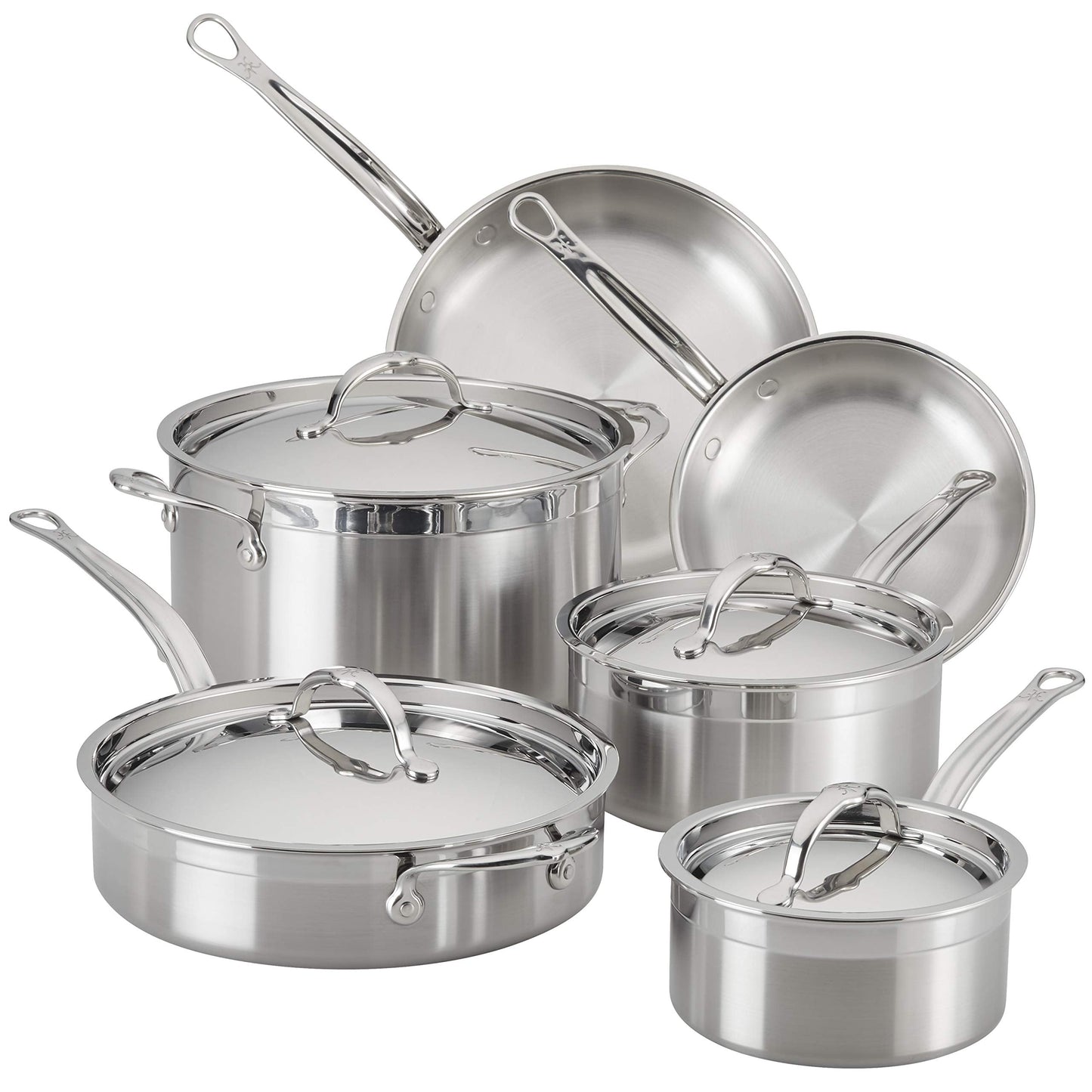 Hestan - ProBond Collection - Professional Clad Stainless Steel 10-Piece Ultimate Cookware Set, Induction Cooktop Compatible