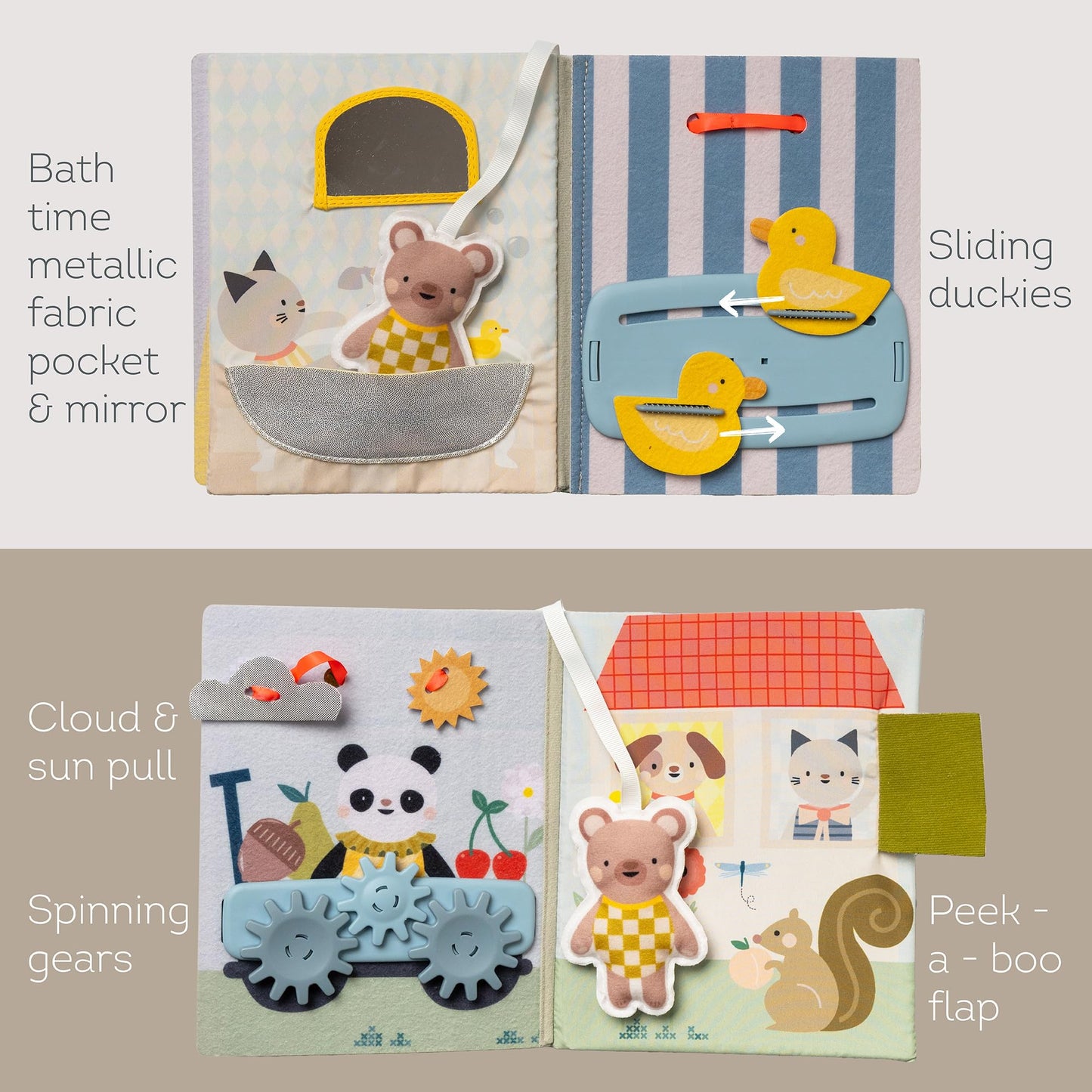 Taf Toys Home Busy Book for Toddlers 1-3 Interactive Educational Learning Quiet Book, Montessori toys for Boy Girl Birthday Gift, Ideal Toddler Busy Book for 1 Year Old Busy Board Quiet Activity Books