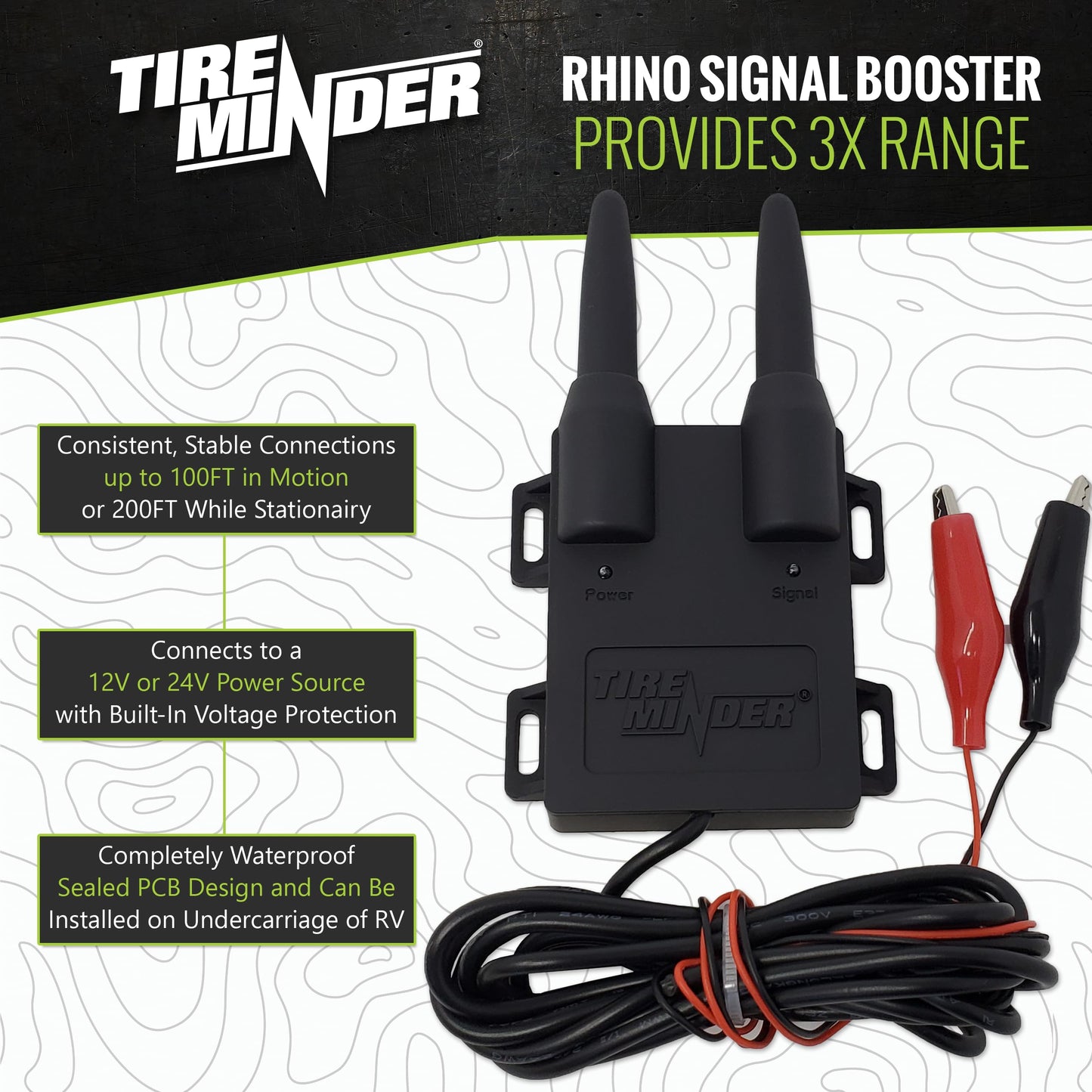 TireMinder i10 RV TPMS with 4 Transmitters, Black