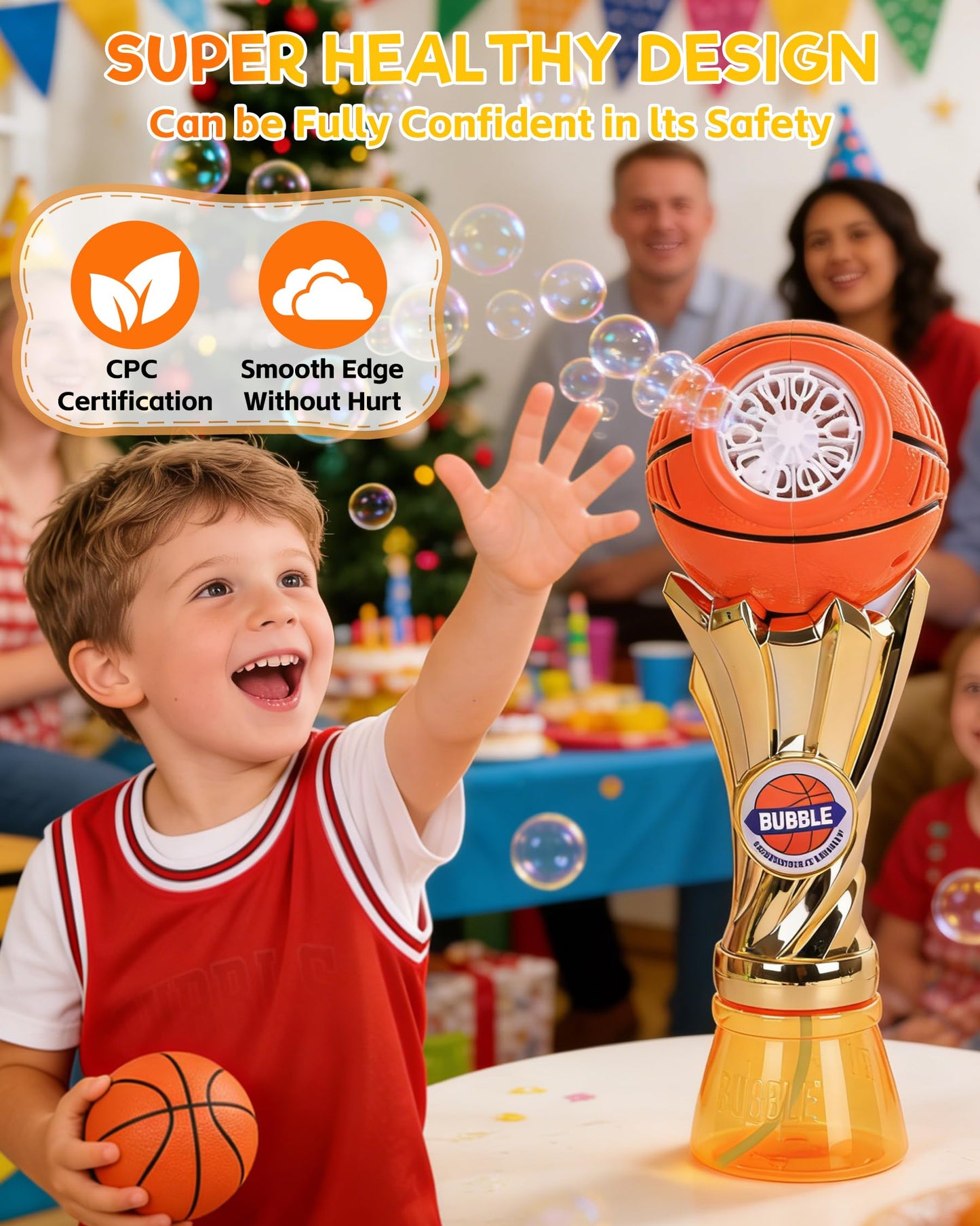 Kenvc Bubble Machine Toys for Kids 3+ Year Old Boys Girls, Automatic Bubble Gun Wand with Bubble Solution, Summer Outdoor Kids Toys for Toddlers Ages 3-4,4-6,5-7, Birthday Gifts for 3 4 5 6 7 8 Years