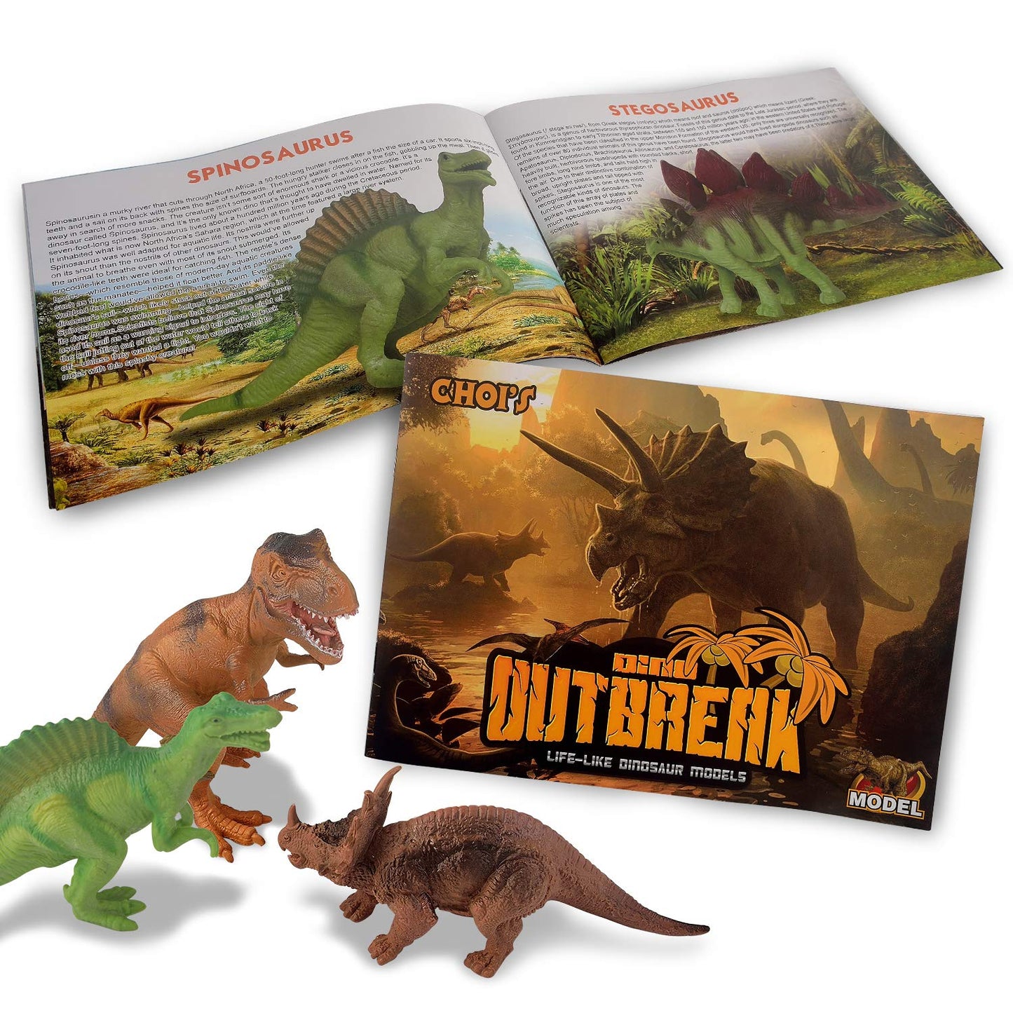 Dinosaur Toys for Toddlers and Kids 3-5 5-7 - Dinosaur Figures 20 Packs Playset with Educational Book, Toy for 3 4 5 6 7 8 Year Old Boys - Plastic Dinosaurs with Dino Eggs Birthday Party Gift