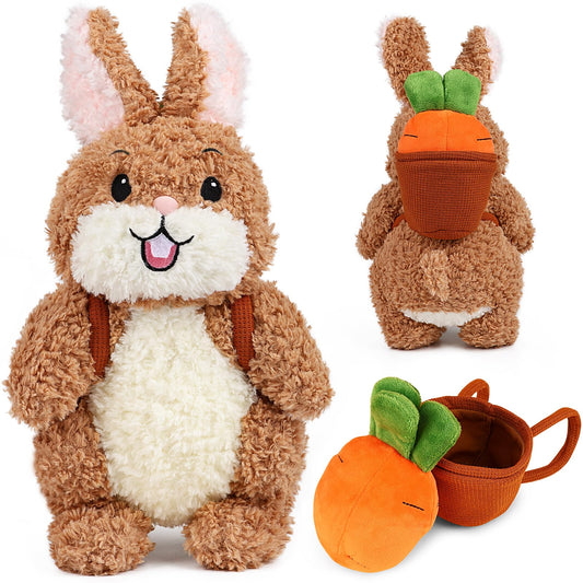 PuffPop Cute Bunny Stuffed Animal Plush Toy - Adorable and Lifelike Design, Super Soft, Perfect Christmas&Easter Gift, Stuffed Bunny for Kids, Girls, Boys, and Collectors