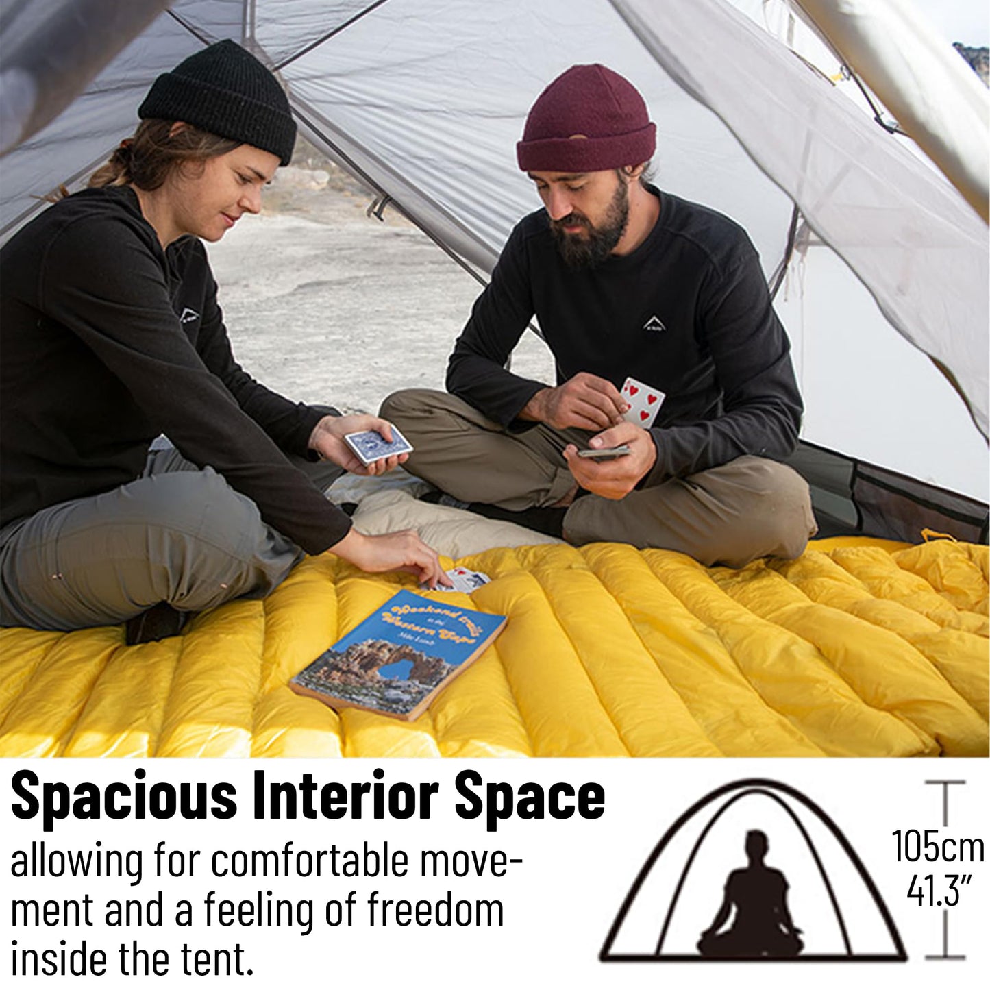 Naturehike Mongar 2 Person Lightweight Backpacking Tent - Waterproof Ultralight 3 Season Camping Tent, Easy Setup, Double Layer, for Hiking (Gray-20D Nylon, Mongar - 2 Person)