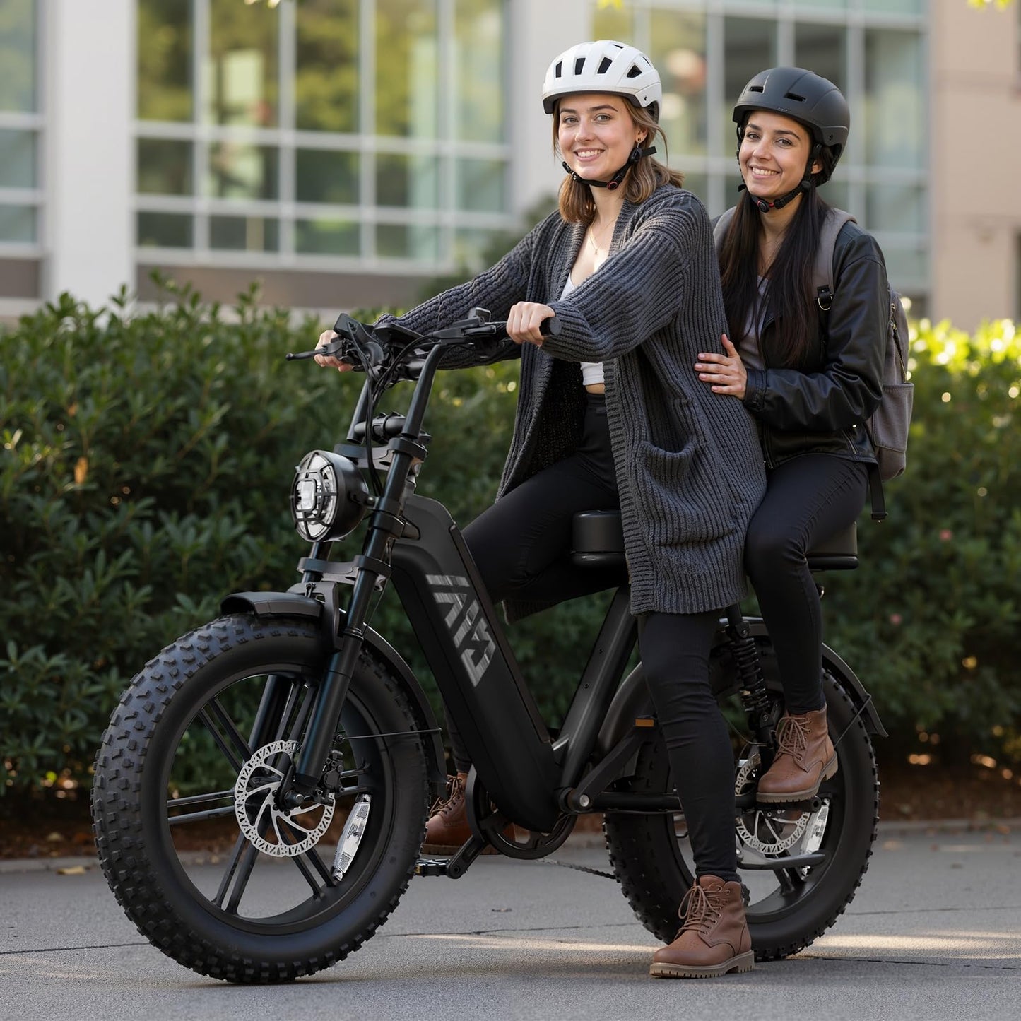 TST Electric Bike for Adults, 1500W Peak Motor Ebike with 48V 15Ah Built-in Battery, 60 Miles Range 28 MPH Electric Bicycle, 20" Fat Tire Step-Thru E Bike with Rear Seat, Rear Footrest