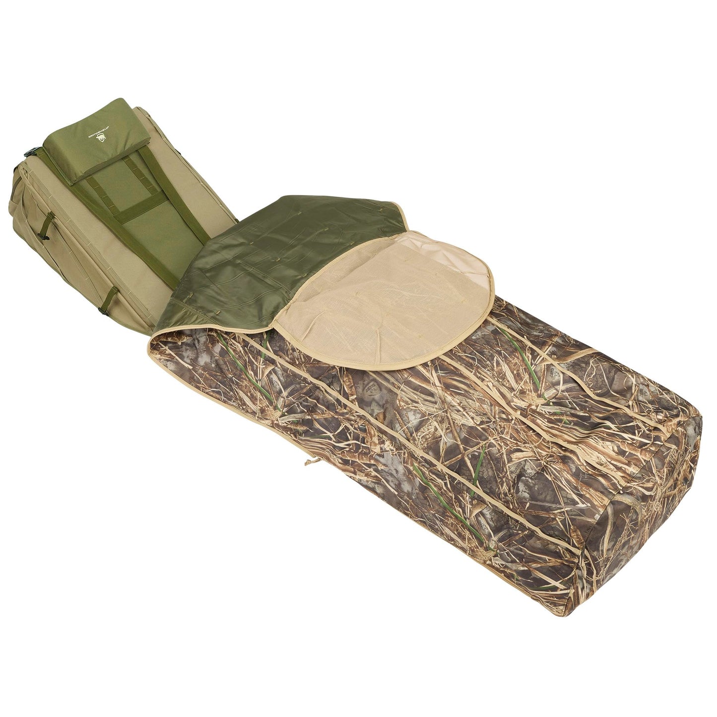 ArcticShield Speedz Layout Blind – Ultra-Light Packable Lay-Down Hunting Blind with Retain Heat Retention, Heavy-Duty Aluminum Frame, Realtree Max-7 Camouflage – Waterfowl Hunting