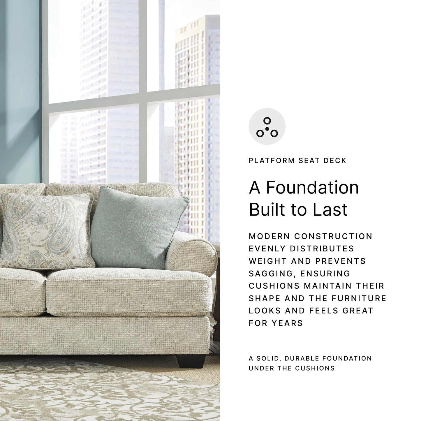 Signature Design by Ashley Monaghan Vintage Loveseat with Accent Pillows, Reversible Cushions and Rolled Arms, Beige