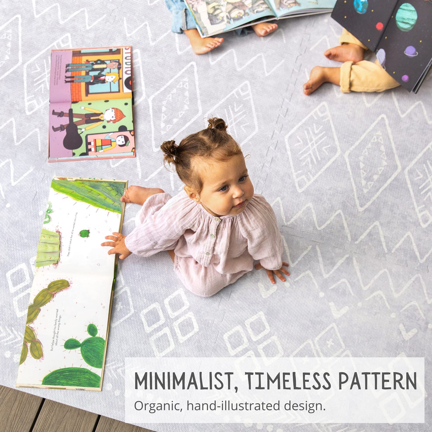 Lillefolk Baby Play Mat for Floor – 4x6ft Gray | Soft Non Toxic Premium EVA Foam Tiles for Tummy Time, Crawling & Playroom – Waterproof Interlocking Floor Mat for Babies & Toddlers (6 Tiles)