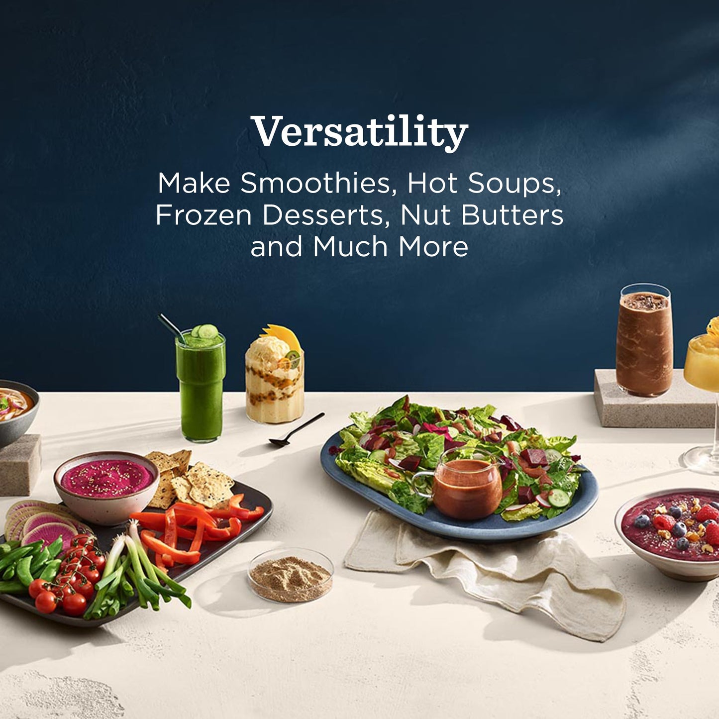 Vitamix Ascent X2 Blender with Three Blending Programs, Self-Cleaning Program, Professional-Grade Blender for Smoothies, Soups and More, Stainless-Steel Blades, 48 Oz Container, Midnight Blue