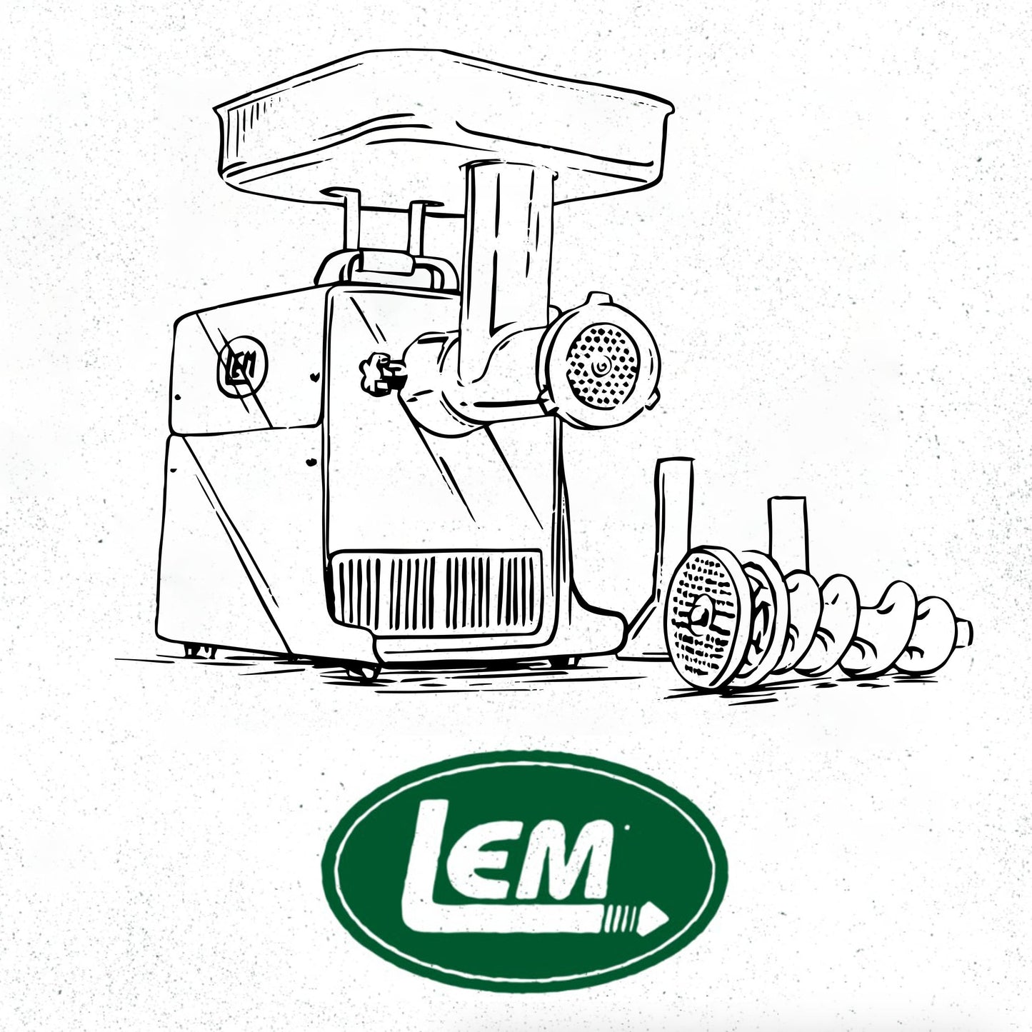 LEM Products BigBite #22 Meat Grinder, 1.0 HP Stainless Steel Electric Meat Grinder Machine, Ideal for Heavy Use