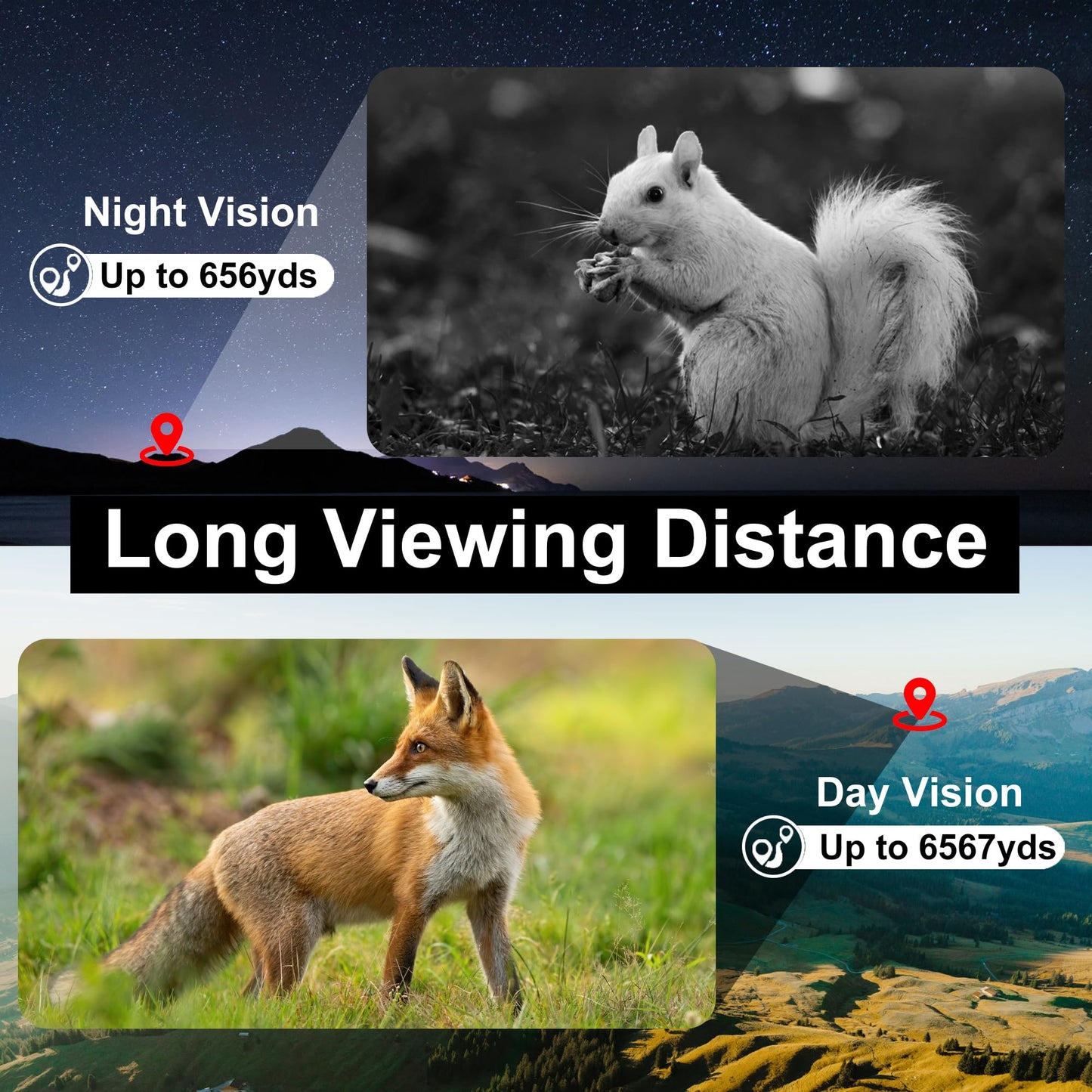 oneleaf.ai Find NV200 True 4K 35mm Night Vision Binoculars, Night Vision Goggles for Observation/Hunting, Night Viewing Distance up to 600M (Day Viewing Distance up to 6KM)