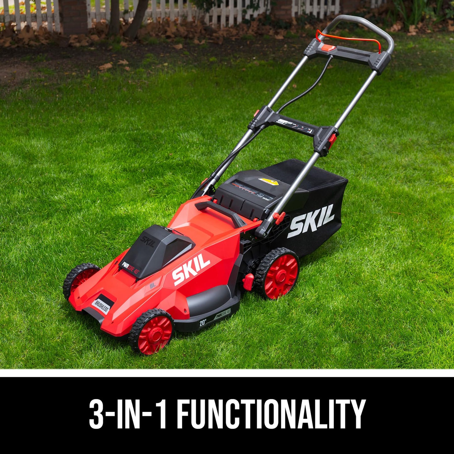 SKIL 40V Brushless 20" Push Mower Kit Including 6.0Ah Battery and 150W Charger-PM4910-15