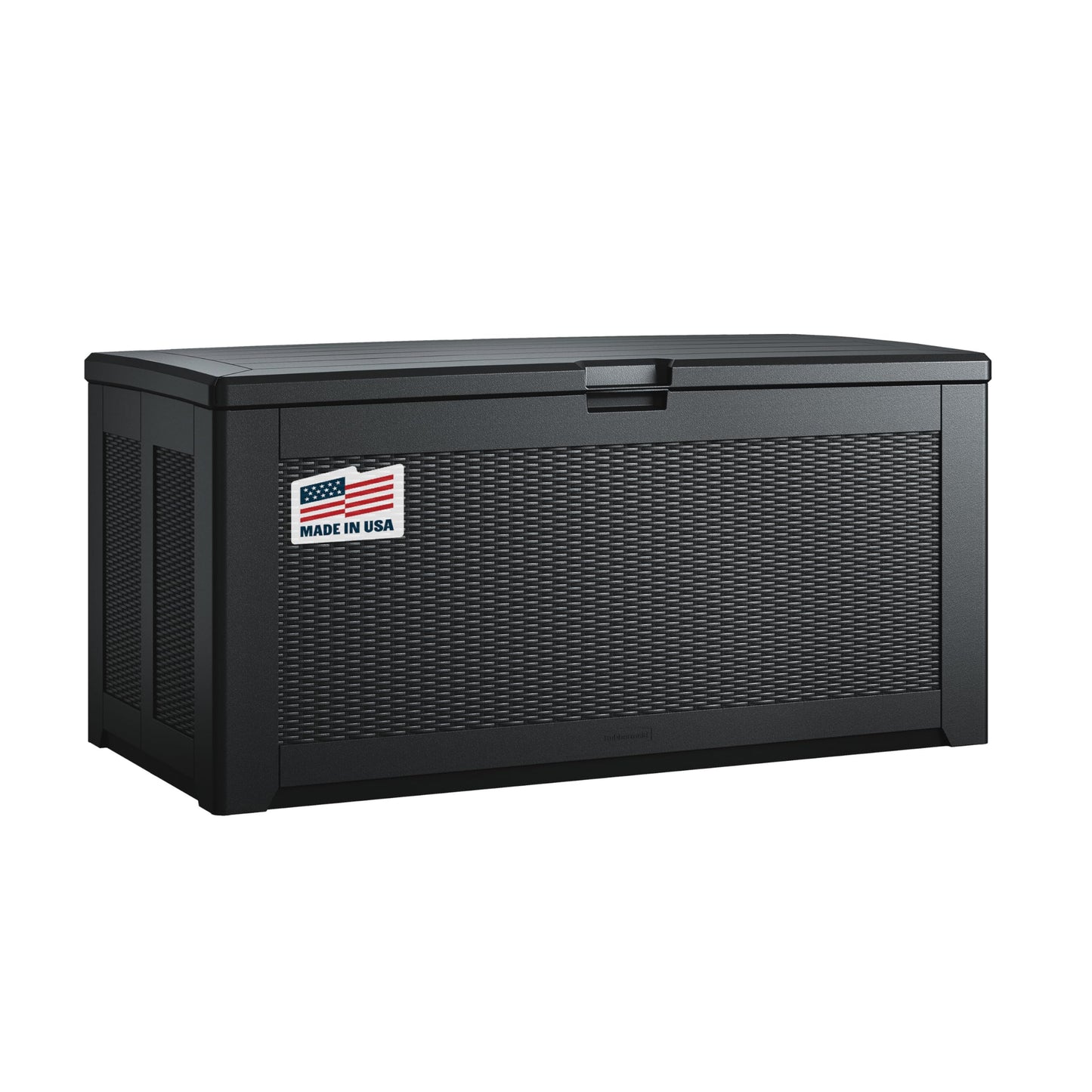 Rubbermaid Extra Large Resin Outdoor Storage Deck Box (134 Gal), Weather Resistant, Black, Deck Organization for Home/Backyard/Pool Chemicals/Toys/Garden Tools/Porch/Patio Cushions