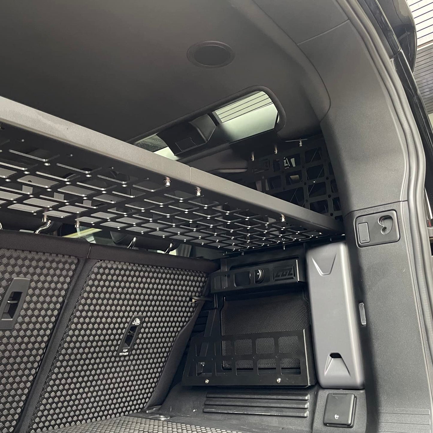 HIGH FLYING for Land Rover Defender 4dr 2020-2025 Car Accessories Modular Storage Molle Panel System Trunk Shelf Organizer Interior Cargo Rack Aluminum (Panels+Shelf)