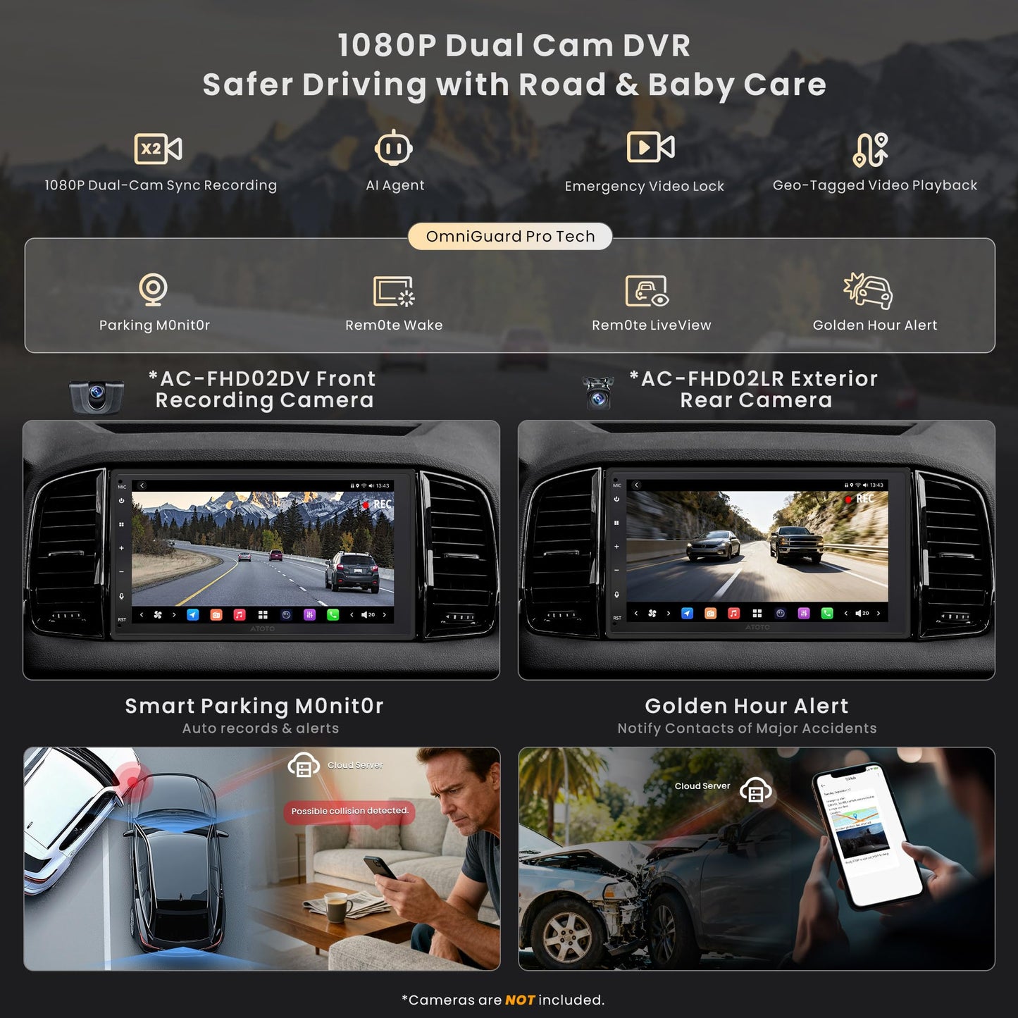 ATOTOZONE 7-Inch Android Double-DIN Car Stereo,AI Agent,7.1.2 Surround Stage,4V RCA, 4G LTE, 8G+128G In-Dash Navi,Optical SPDIF Output,HDMI Input, ADS Protocol,Wireless CarPlay & Android Auto,X10G2B7E