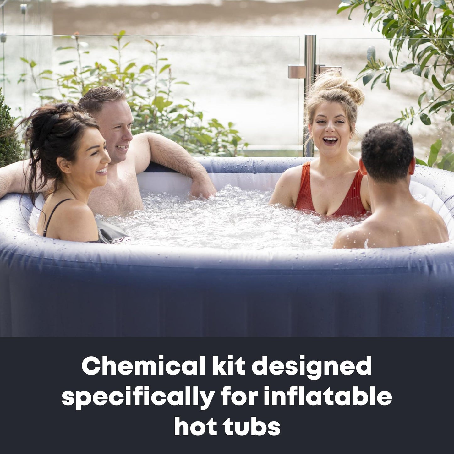Inflatable Hot Tub Chemical Kit with Bromine Tablets - Inflatable Spa Starter Kit - Convenient Hot Tub Starter Kit & pH Control Kit - AquaDoc Inflatable Spa Chemicals