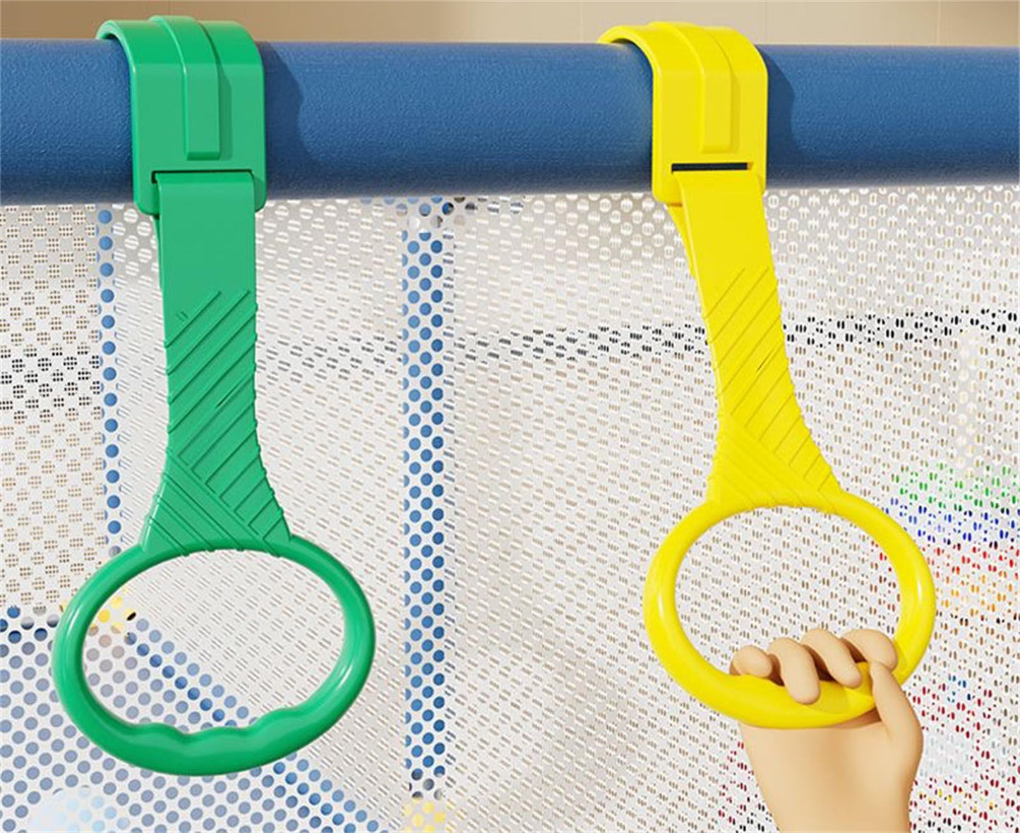 10pcs Walk Assistant Plastic Baby Crib Pull Rings for Baby Cot Hanging Rings for Infant Toddler Practice Tool