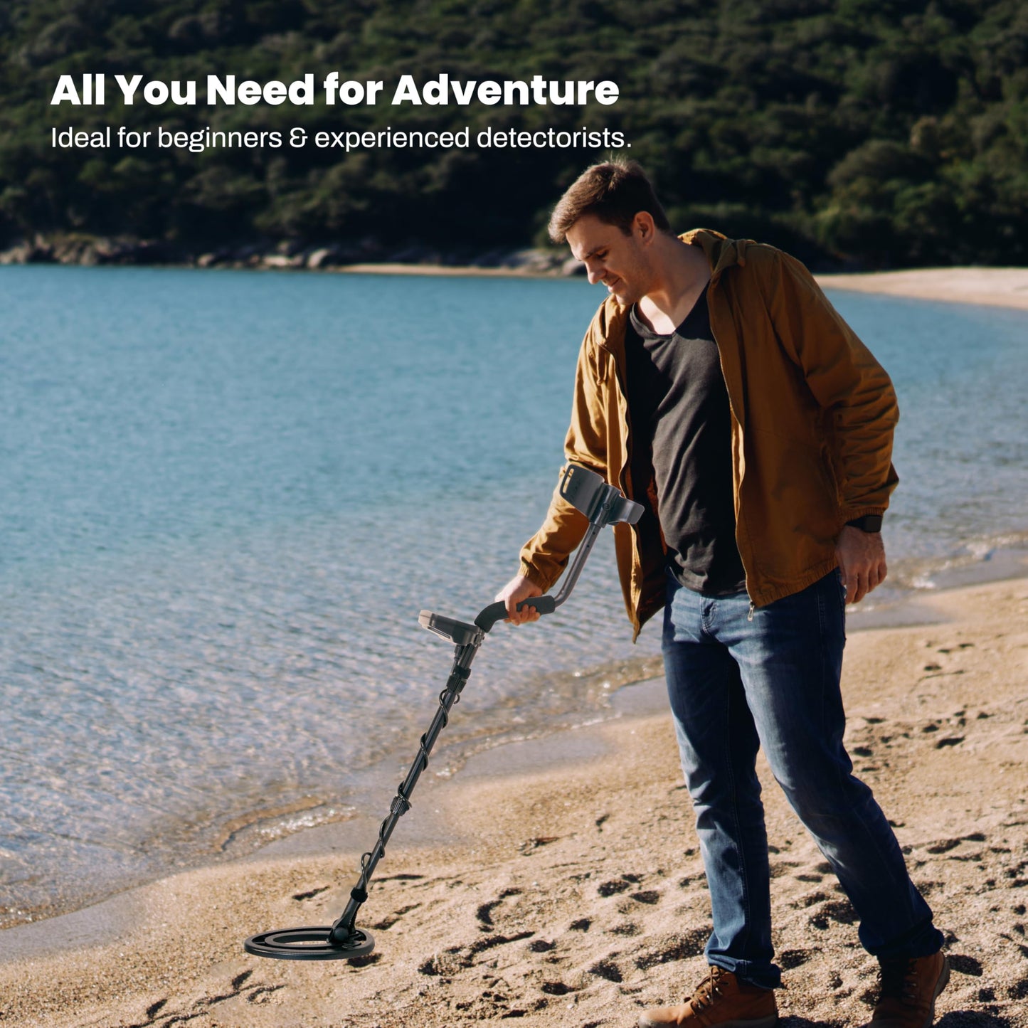Fisher F44 Metal Detector with Weatherproof Design, Large LCD Display, and Sensitive Detection Features, Ideal for Both Beginners and Experienced Treasure Hunters Seeking Reliable Performance