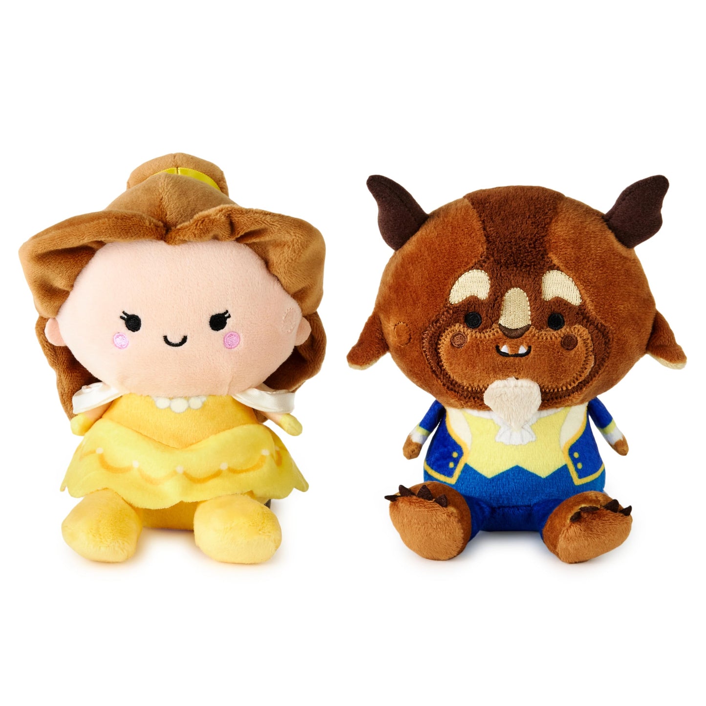 Hallmark Disney Beauty and The Beast Better Together Magnetic Plush Toy with Sound, Set of 2 (Belle and Beast) 5.25", Gift for Kids, Teens, Fans, Collectors