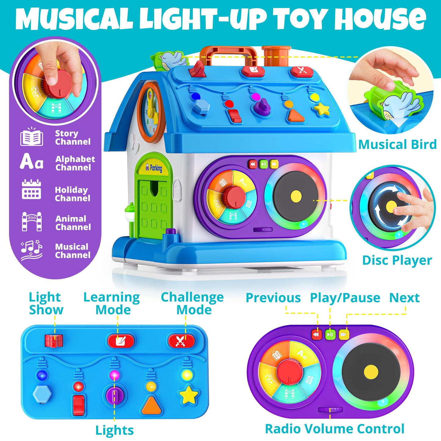Hurdaos Montessori Toys for 1 Year Old Boy Girl Gifts, 1st Birthday for One Year Old Boys Girl First Gift Baby Toy 12-18 Months, Educational Learning Toddler Toys 1-2