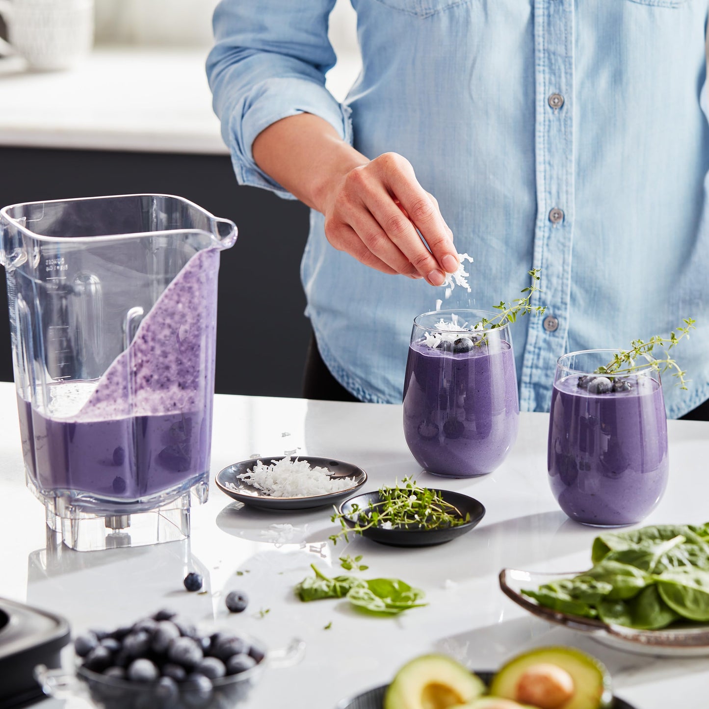 KitchenAid K400 Variable Speed Blender with Tamper - KSB4028 - Blue Velvet