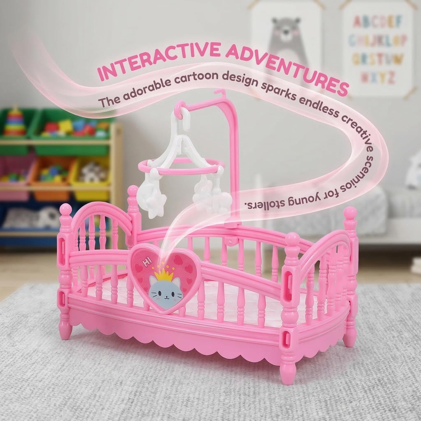 TOYANDONA Mini Furniture Dollhouse Accessories: 1:12 Miniature Doll House Model 2Pcs Mini Baby Bed Crib Cradle for Miniature Dollhouse Furniture Party Kit