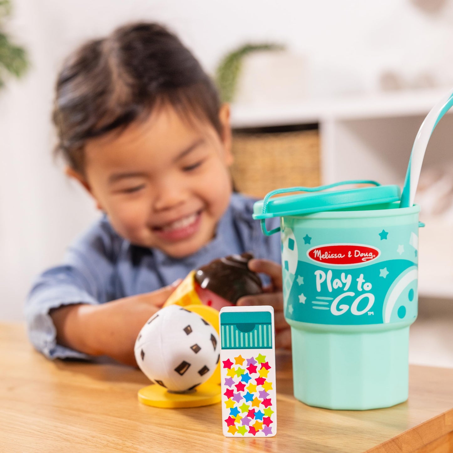 Melissa & Doug Play to Go Cups Food Playset Bundle (2-Pack) - Travel Toys and Pretend Play Food with Fidget Lids for Road Trip Activities for Kids