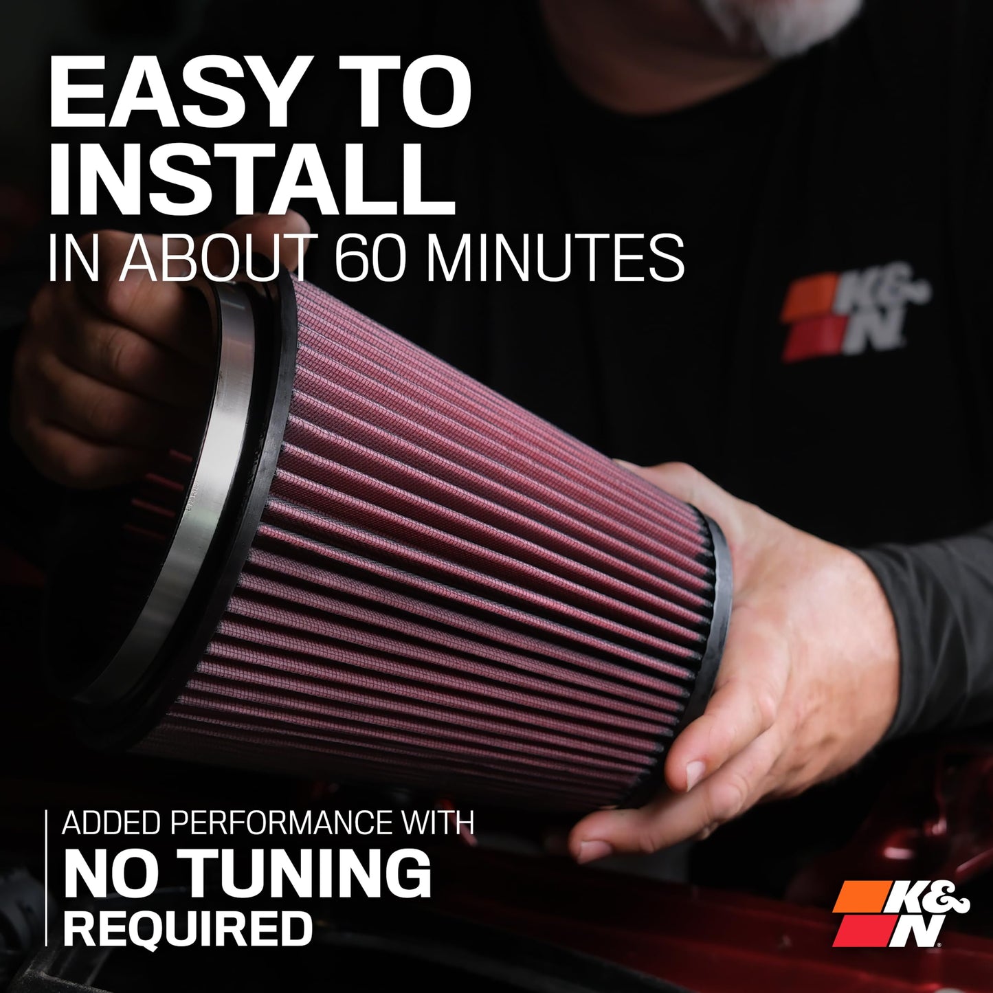 K&N Cold Air Intake System: High-Flow Air Filter, Increase Performance & Towing: Compatible with 2011-2019 Ford: Exploer, Flex, Taurus, 69-3531TS