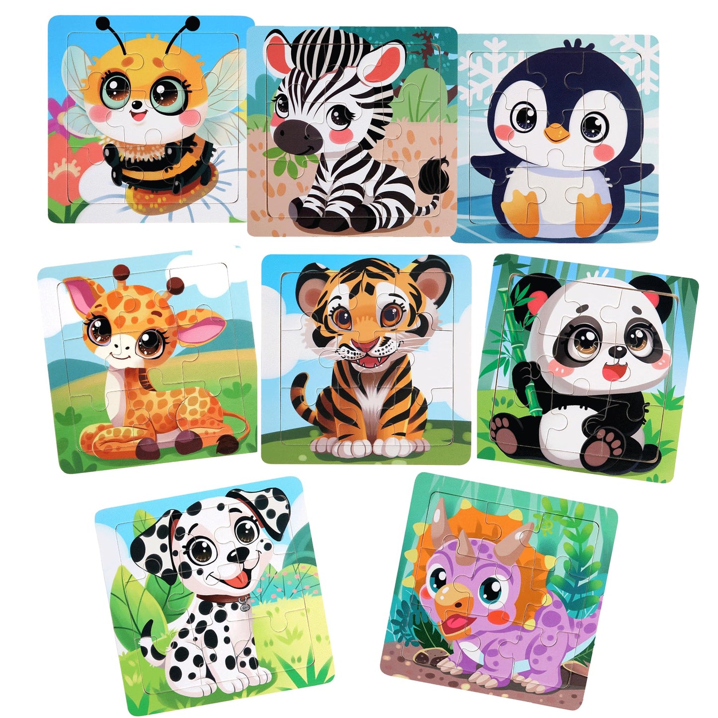 Wooden Puzzles for Toddlers 2-4, 9 Pieces Jigsaw Puzzles for Kids Ages 3-5, Toddler Toys for 2-4 Preschool Learning Activities, Learning & Educational Toys for Boys and Girl