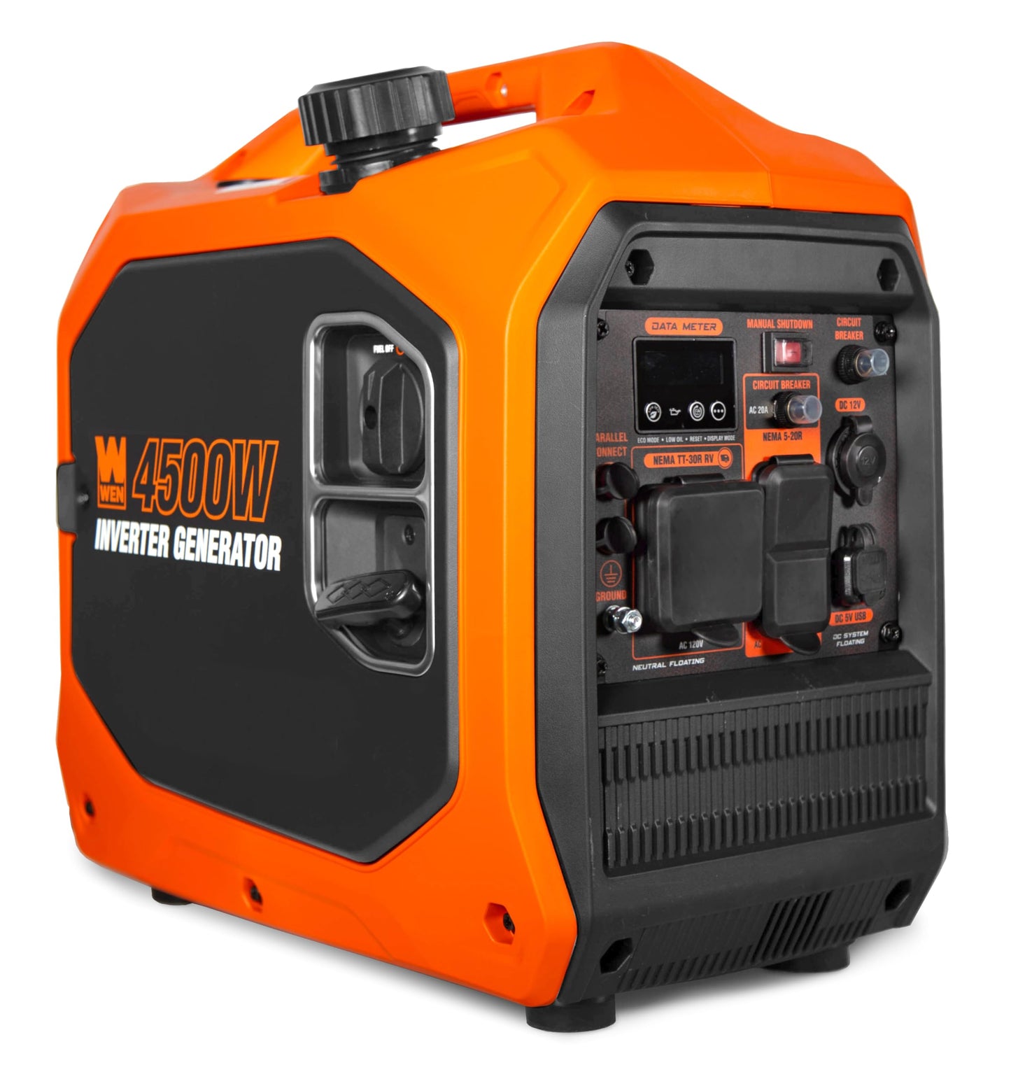 WEN 4500-Watt Inverter Generator, RV-Ready, Quiet, Portable, Gasoline powered and Lightweight with Fuel Shut Off (56432i)