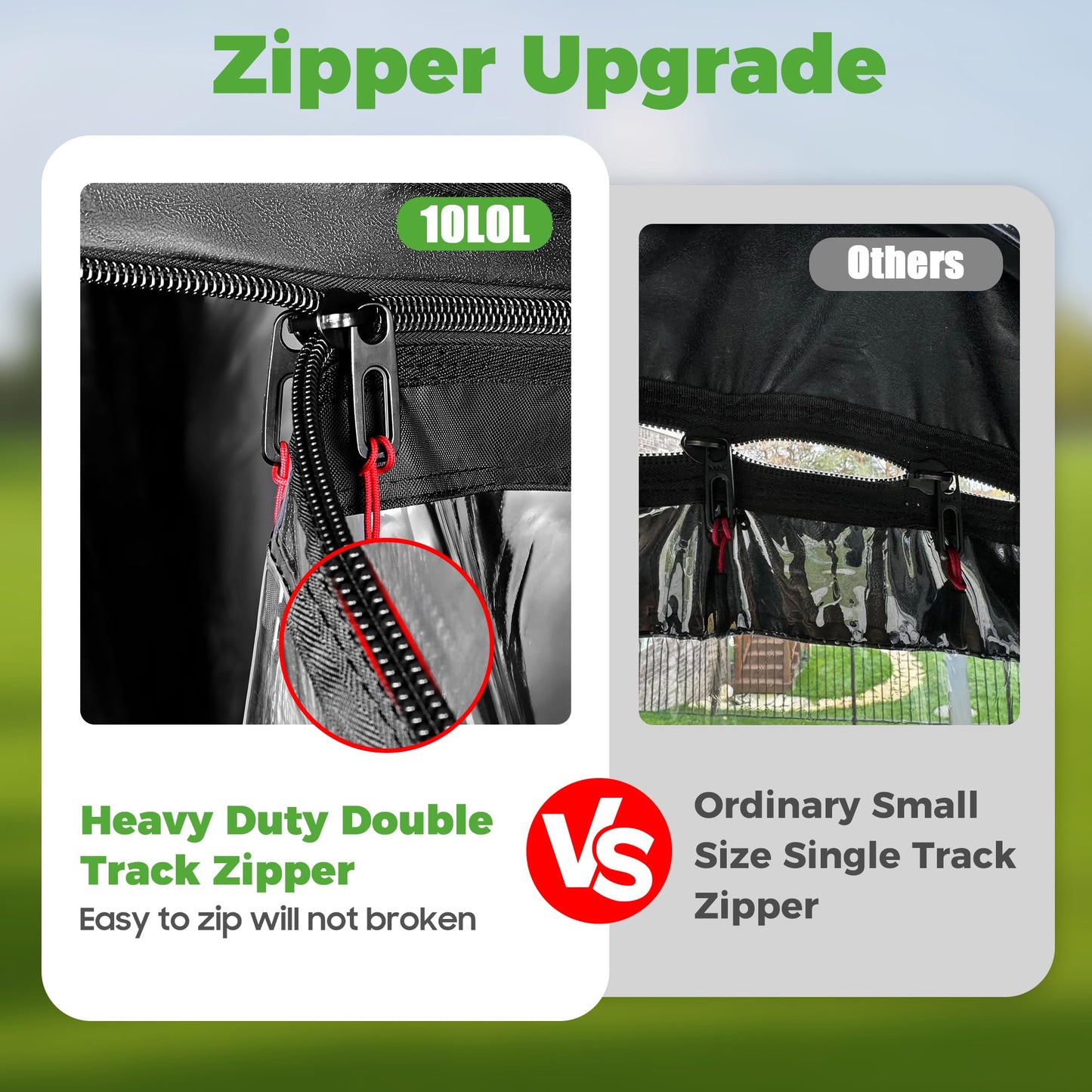 10L0L Golf Cart Driving Enclosure 4 Passenger for Yamaha G14 G16 G22 G29 Drive2 with Heavy Duty Zipper,600D Golf Cart Rain Cover Driving Covers with Roll-up Windshield, 4-Sided Clear Window