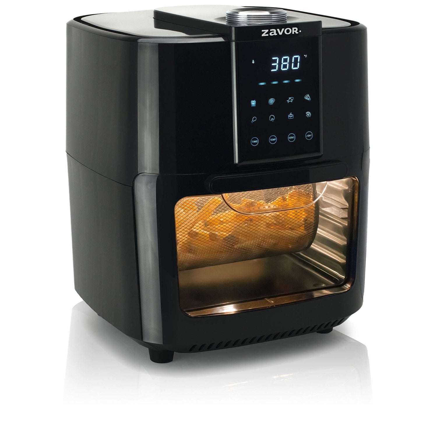 Zavor Crunch 12 Qt Air Fryer Dehydrator Combo with Rotisserie, Toaster Oven, Grill, Roaster & Convection Oven Functions | 8 Presets, Large Capacity, Accessories & Recipe eBook, Black