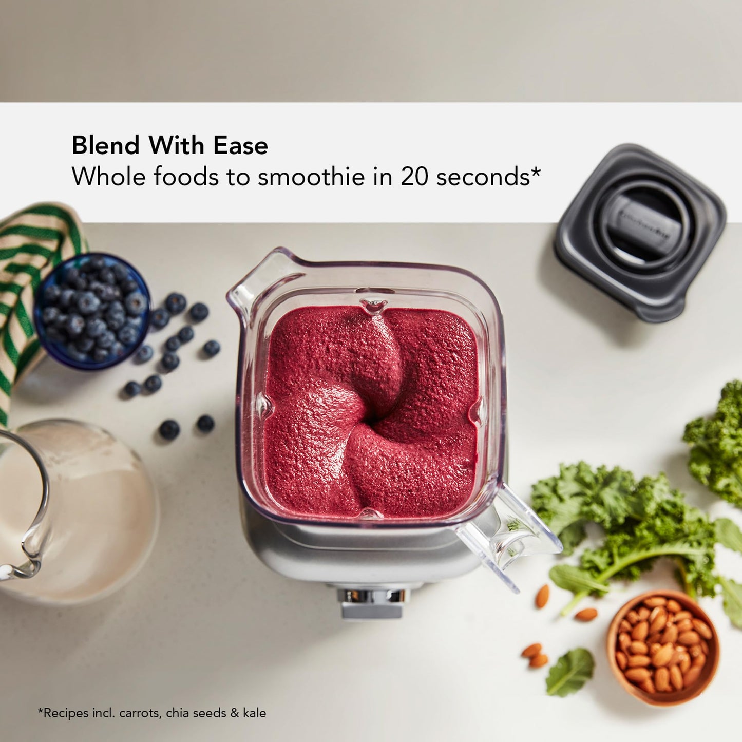 KitchenAid K400 Variable Speed Blender with Tamper - KSB4028 - Blue Velvet