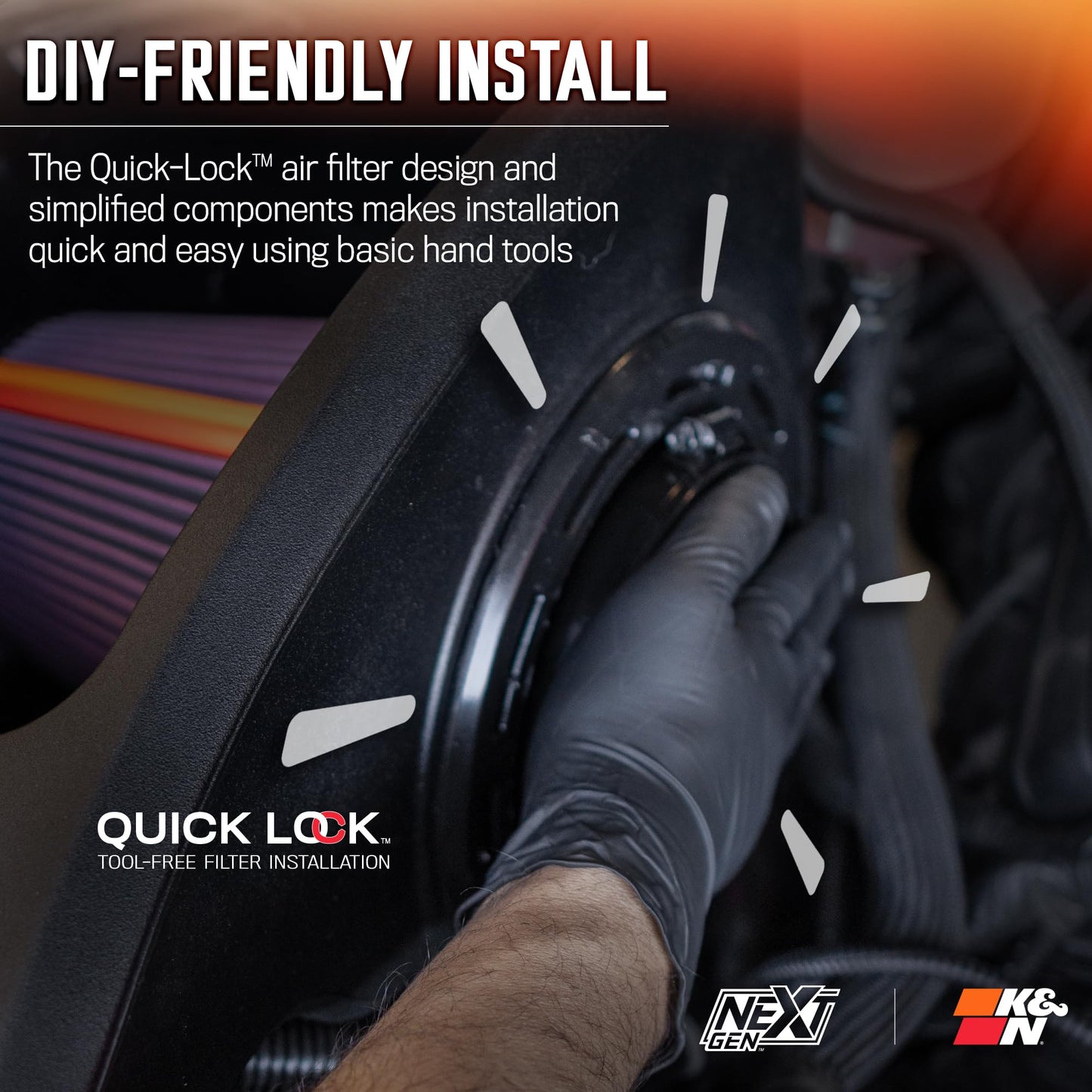K&N NextGen Cold Air Intake System: High-Flow Cotton Filter: Compatible with 2021-2025 FORD F150; F150 Raptor; 50-2617