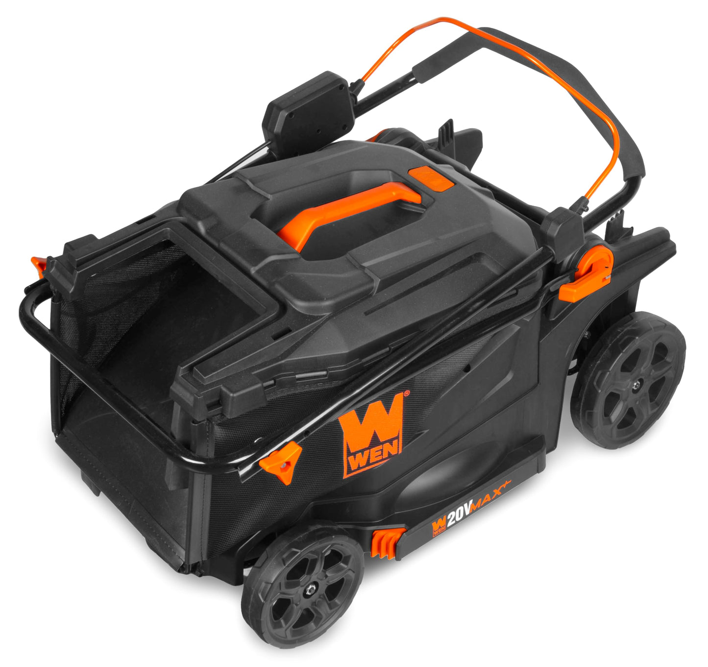 WEN 20V Max 2-in-1 19-Inch Cordless Brushless Lawn Mower and Mulcher with Two 5Ah Batteries and Dual Port Charger (20839)