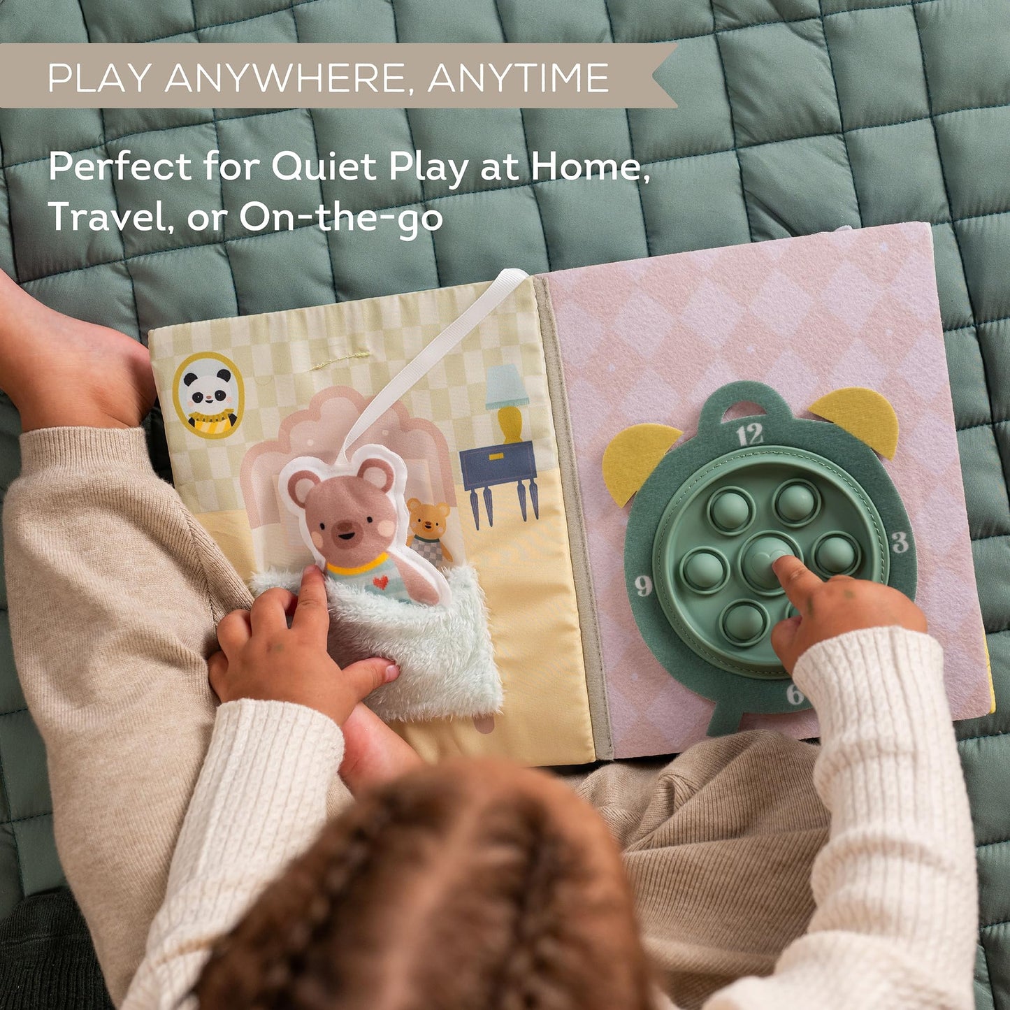 Taf Toys Home Busy Book for Toddlers 1-3 Interactive Educational Learning Quiet Book, Montessori toys for Boy Girl Birthday Gift, Ideal Toddler Busy Book for 1 Year Old Busy Board Quiet Activity Books