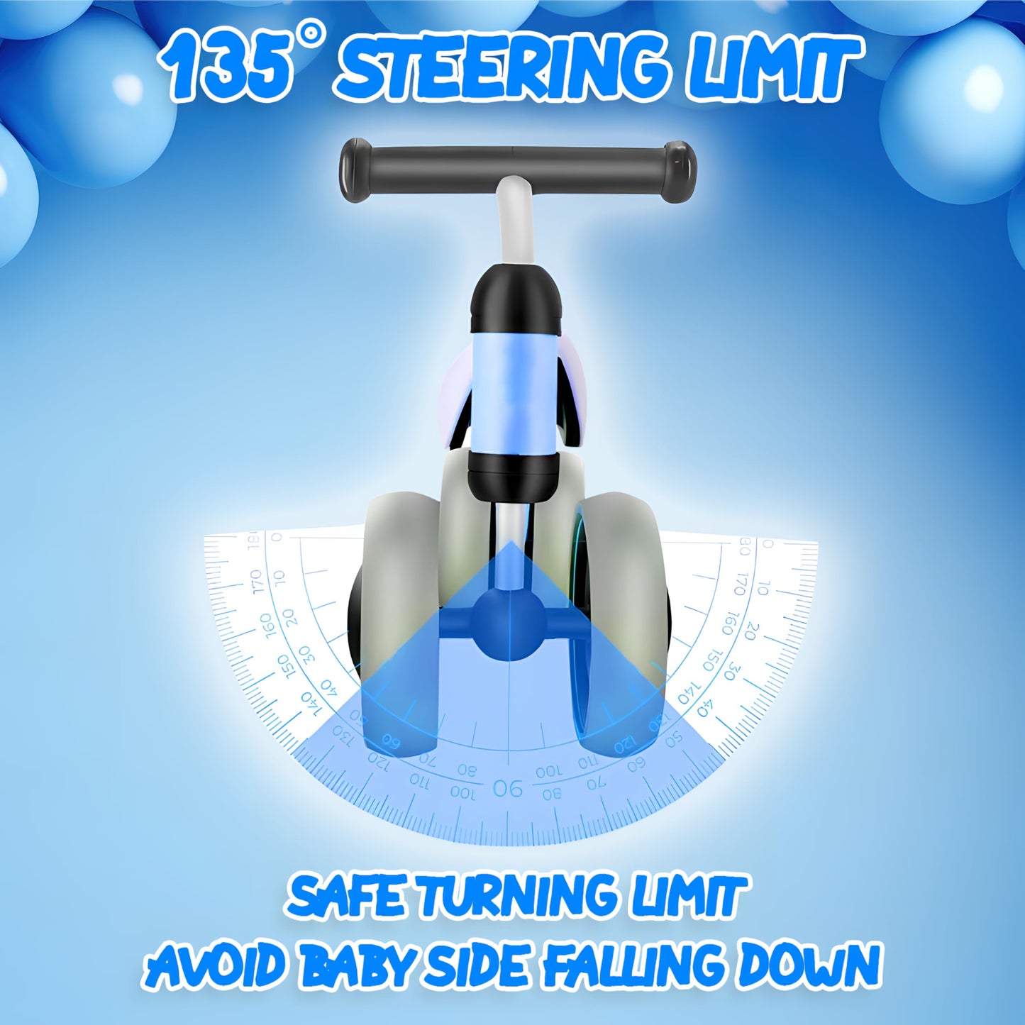 Bounce Master Baby Balance Bike for 6-24 Months, Perfect First Bike or Birthday Gift, Safe Riding Kids Toy for 1 Year Old Toddler, Children Walker