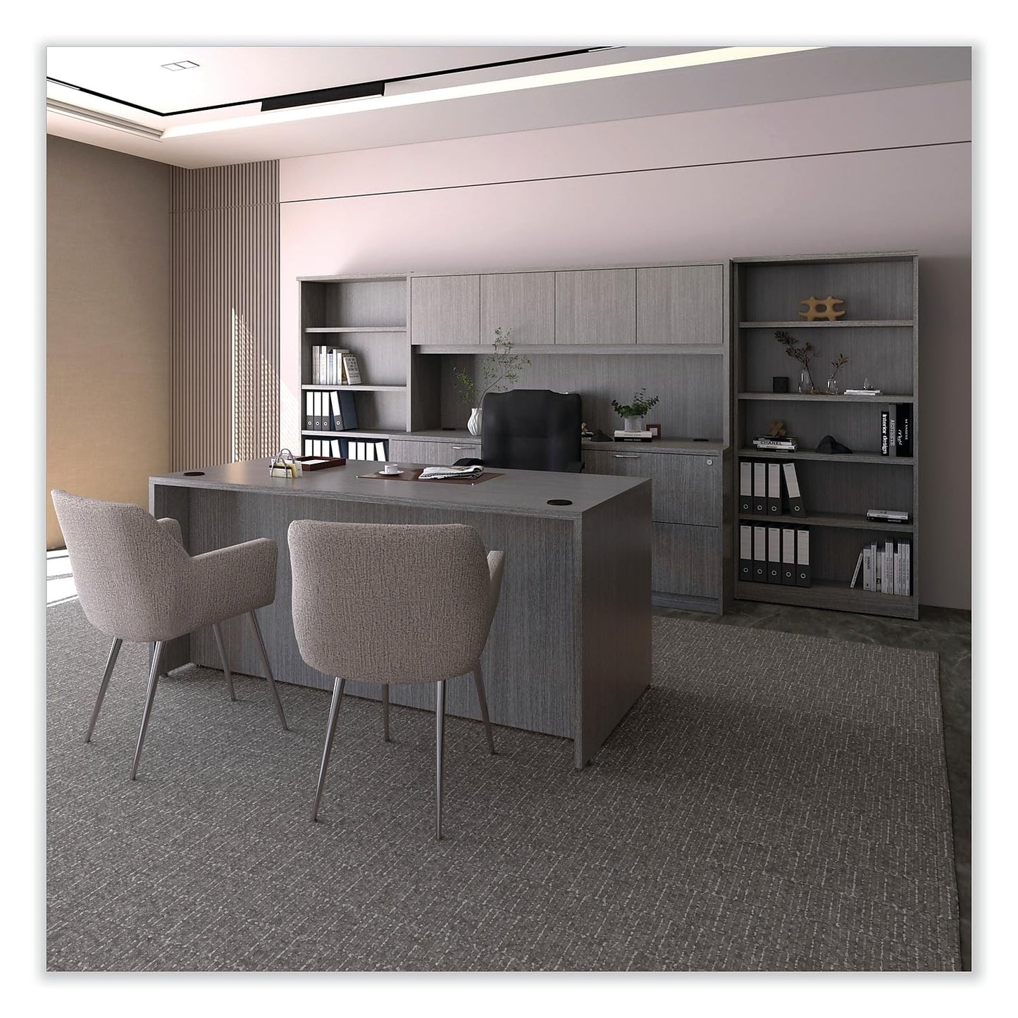 Alera Alera Valencia Series Full Pedestal File, Left/Right, 3-Drawers: Box/Box/File, Legal/Letter, Gray, 15.63" x 20.5" x 28.5"