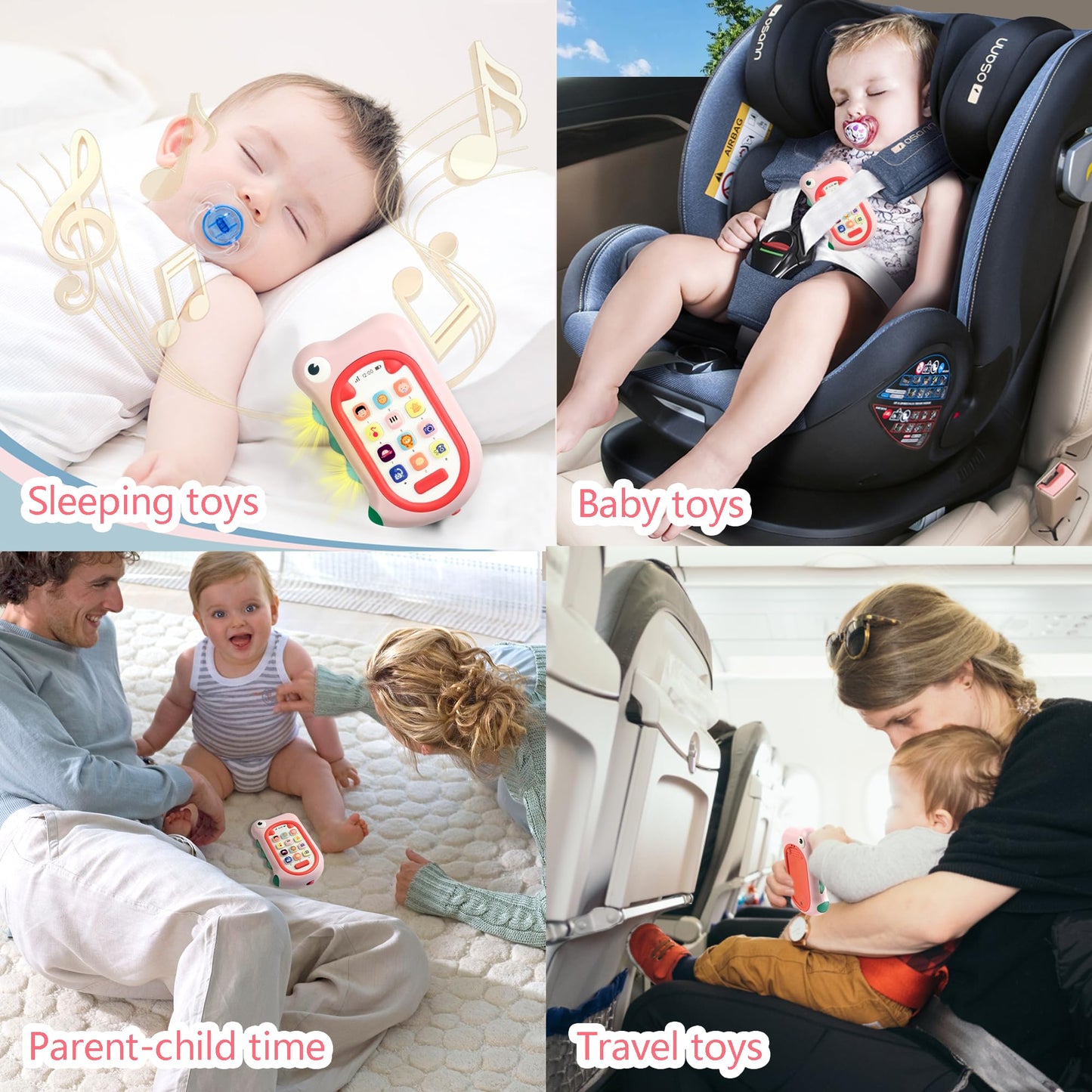 Richgv Toys for Babies 6-12 Months Girls, Dinosaur Baby Phone Toy Baby Girl Gifts with 80+ Sound Effects Color Changing Light 1 Year Old Girl Birthday Gift Stocking Stuffers 6 Months +