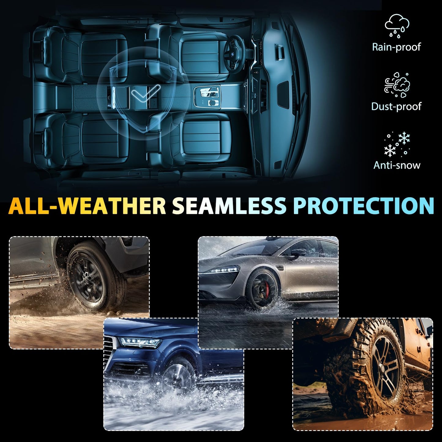 Floor Mats for Toyota Sienna 2013-2020 (NOT Limited & Premium), All Weather TPE Floor Liners Custom Fit Sienna Heavy Duty Car Accessories mat Set, Front & 2nd Row & 3rd Mat Odorless Anti Slip