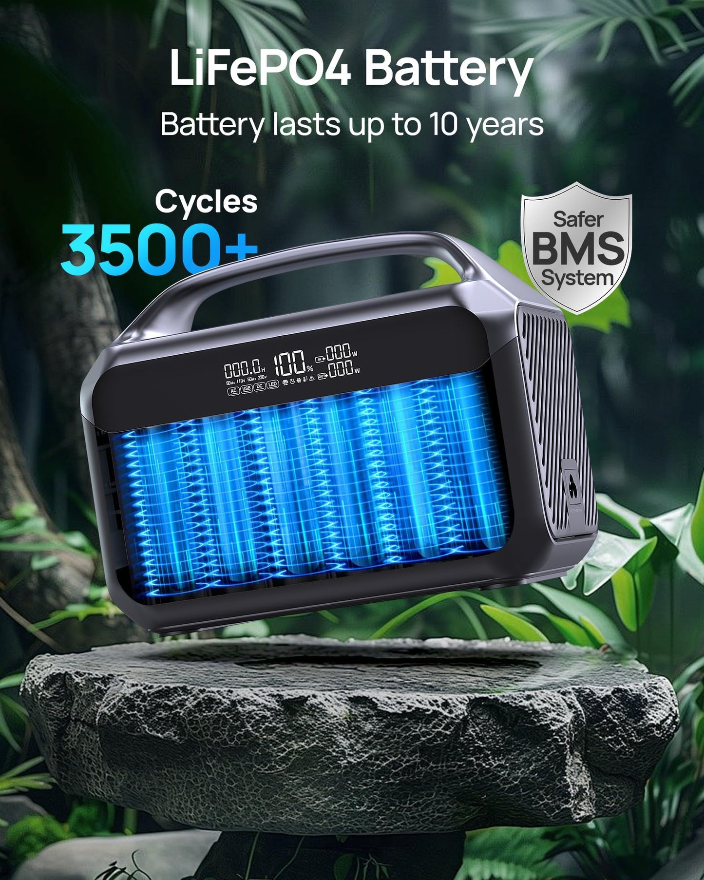 DaranEner Portable Power Station 600W with Solar Panel 80W, 288Wh LiFePO4 Battery Backup w/2 AC Outlets, 1.7H Fast Charging Solar Generator for Camping, RV Travel, Home Emergencies