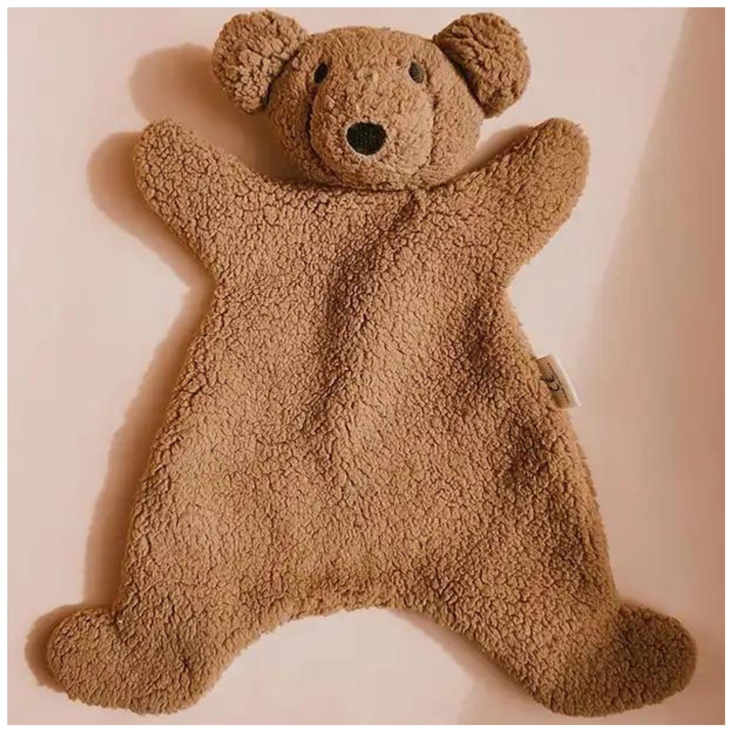 Teddy Bear Lovey Comforter Toy for Babies, Snuggle Toy Baby Girl & Boy, Nursery Soft Little Lovie for Newborns and up, Cuddly Plush Security Blanket Infants 0-6 Months, 12inch (Brown Bear)