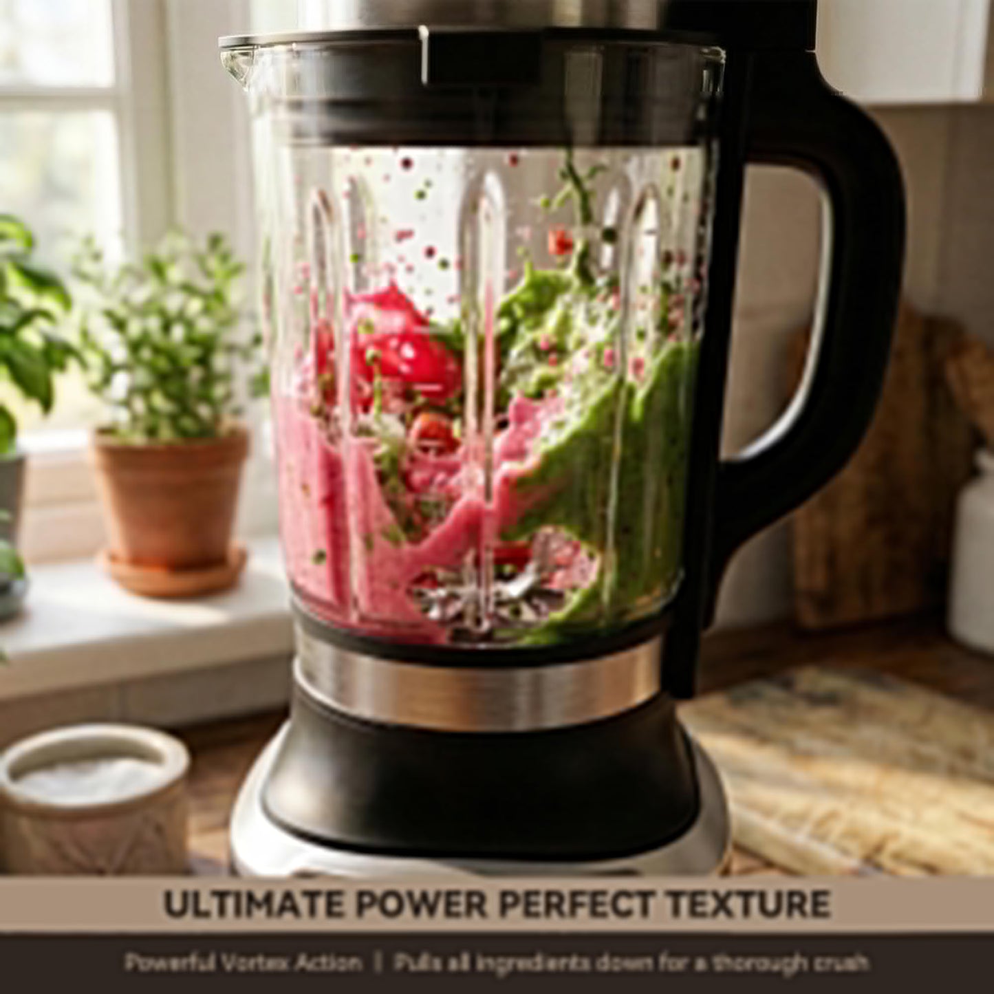 Glass Blenders for Kitchen with Tamper, Blender for Smoothies, Professional Blenders 1500W Motor, 9 Adjustable Speeds, 14 Preset Programs, High-Speed Heating Blender for Nut Milk, Soups, Sauces & More
