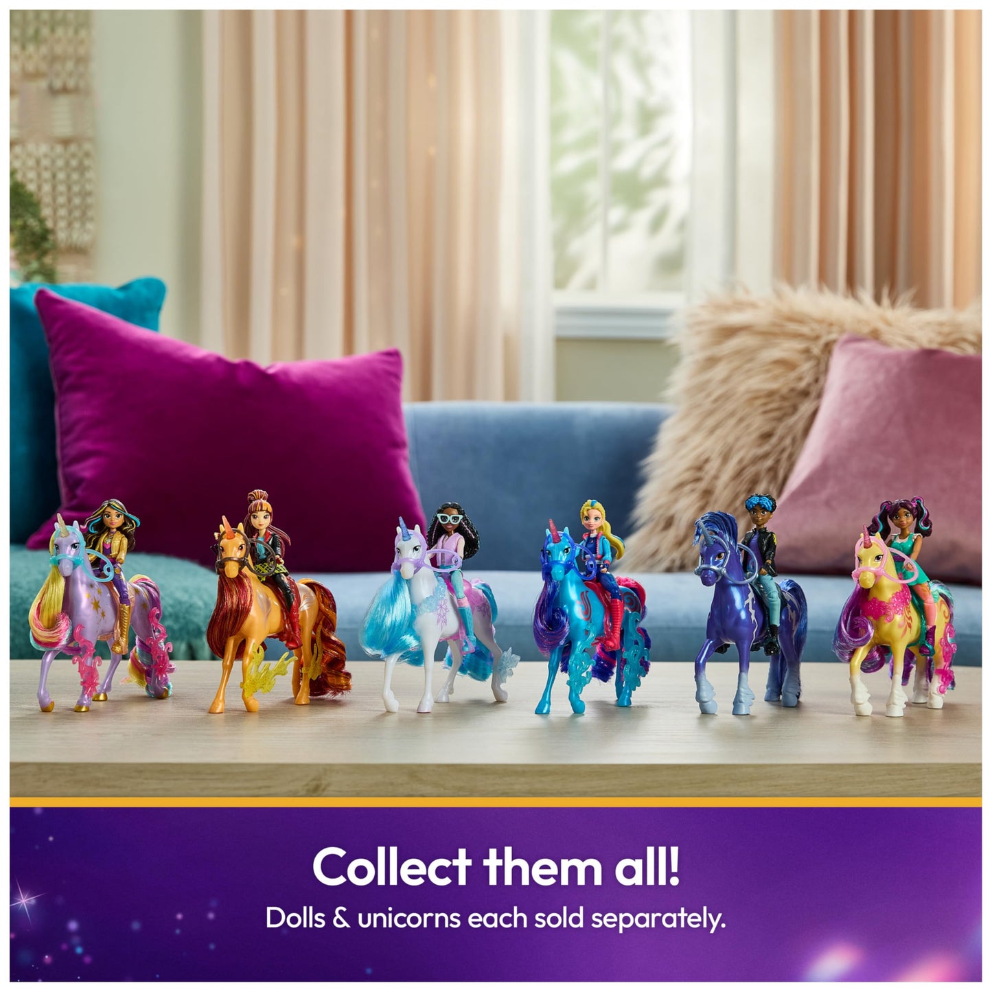 Unicorn Academy, Starglow Fountain & Stable Playset with Wildstar, Lights & Sounds, 24 Accessories, Dolls & Unicorn Toys for Girls Ages 4 and up