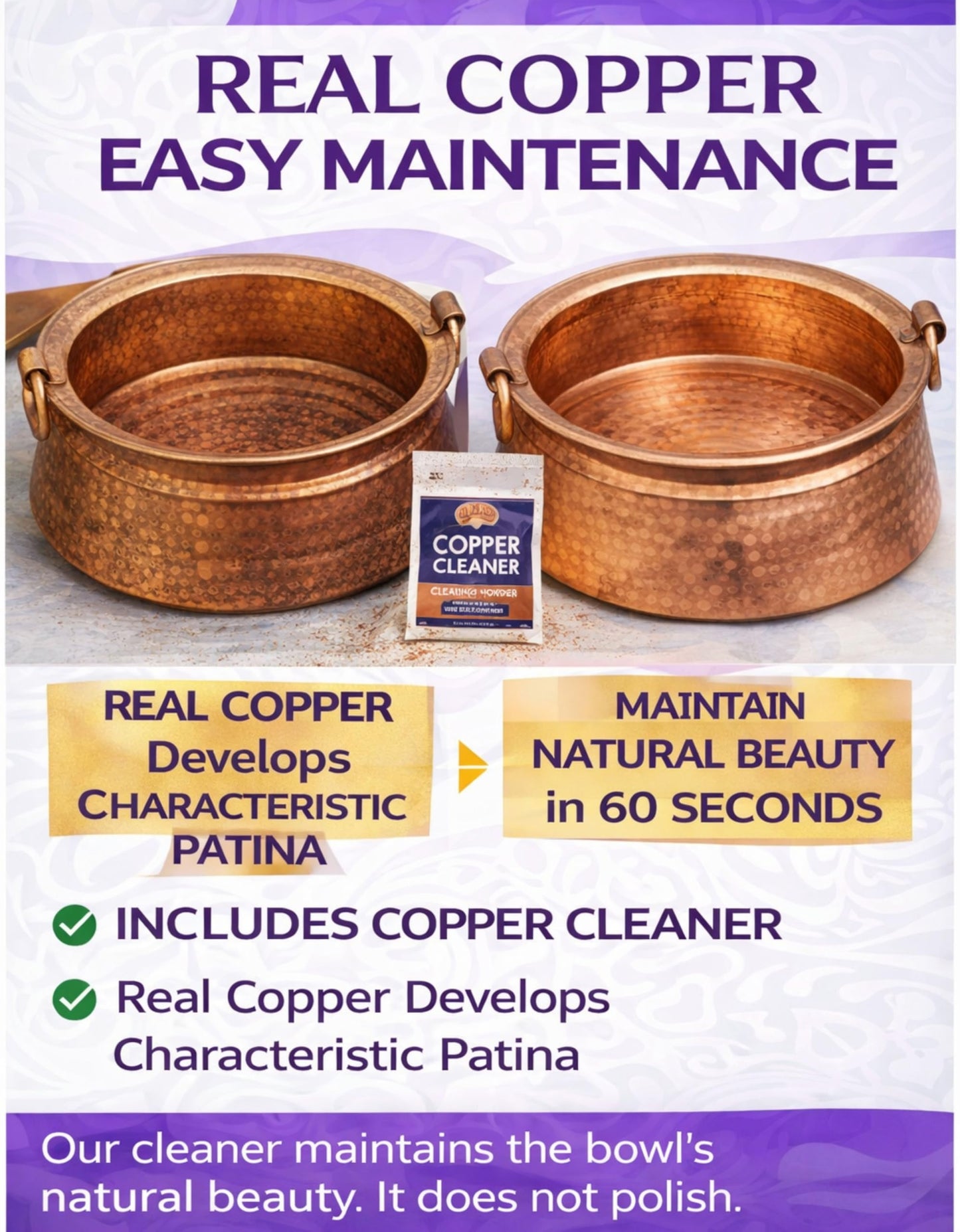 QT Handcarved Pure Copper Nepali Khadkulo – 11"-12" Handmade Foot Spa Bowl | Pedicure Soak Basin, Copper Water & Flower Display Bowl for Pooja, Prayer, Arti, Rituals, Ayurveda & Home Décor