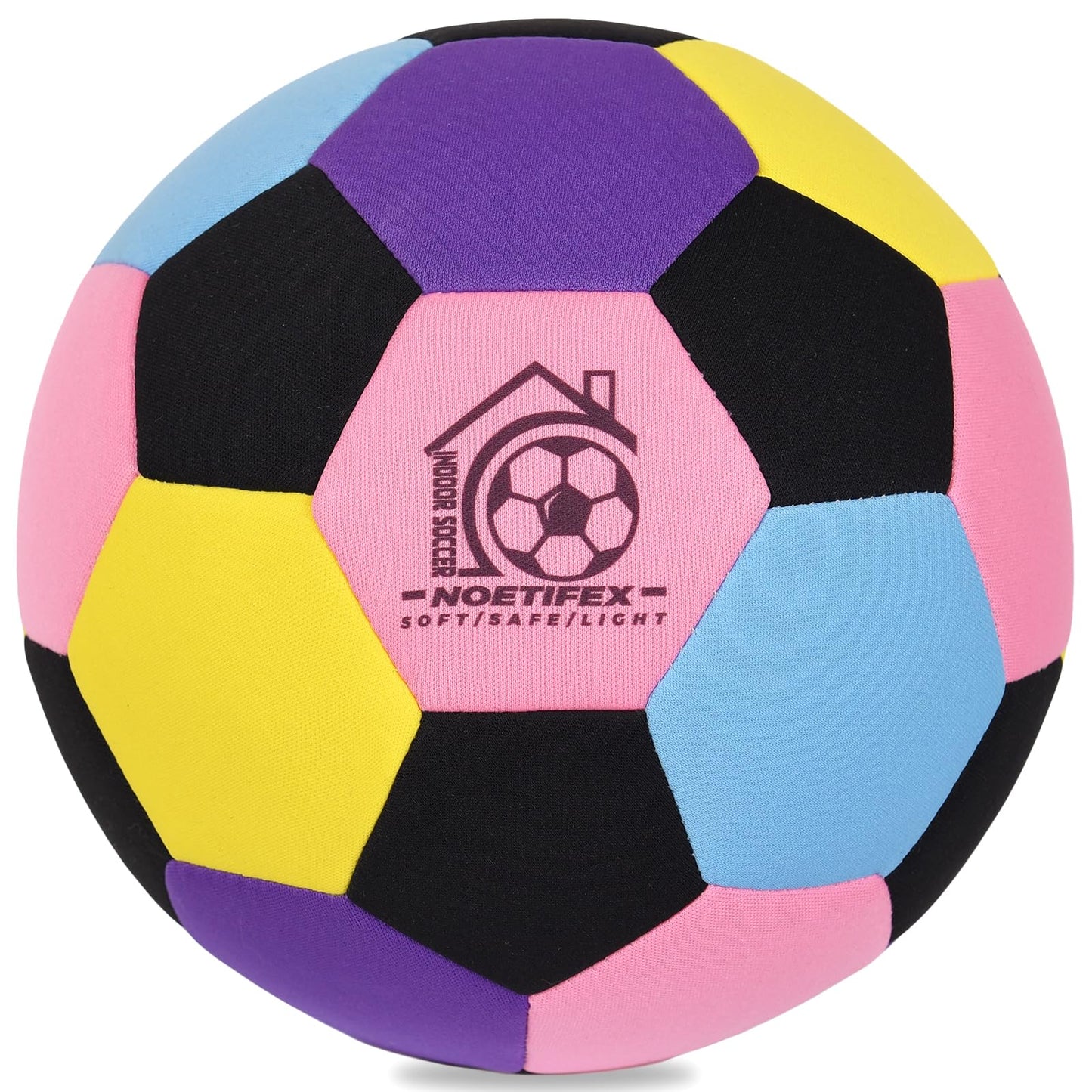 Noetifex Size 4 Soft Fabric Soccer Ball Safe Silent Indoor Ball for Youth, Lightweight House Training Ball for Dribbling & Juggling at Home(Deflated)