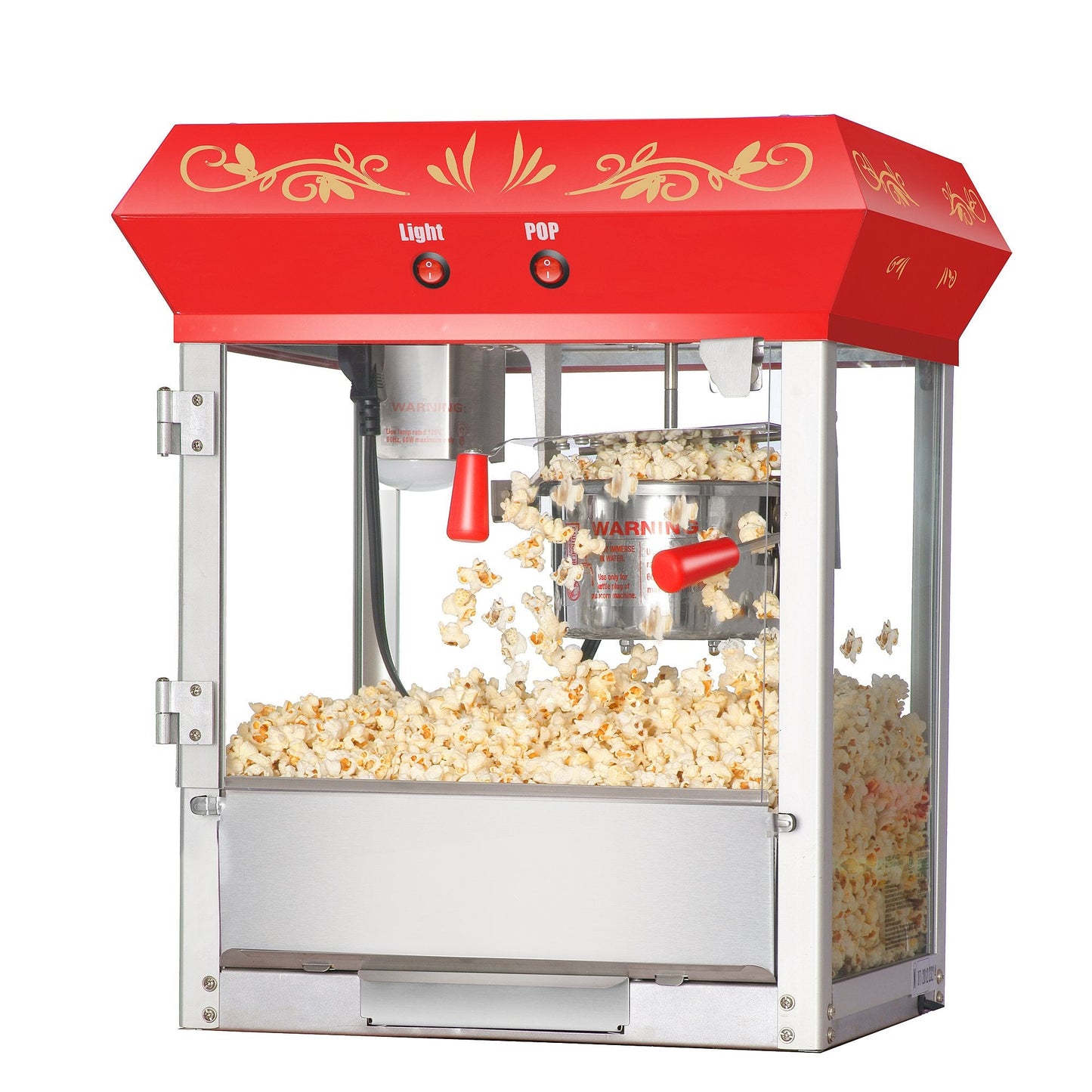 6112 Great Northern Popcorn Red Foundation Top Popcorn Popper Machine, 4 Ounce